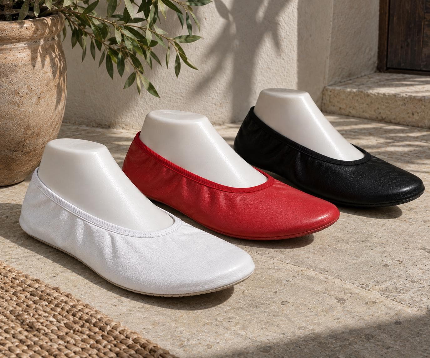 Handmade Georgian Leather Dance Shoes, Folk Ballet Flats, Hand-Stitched Slippers (EU 24-44)