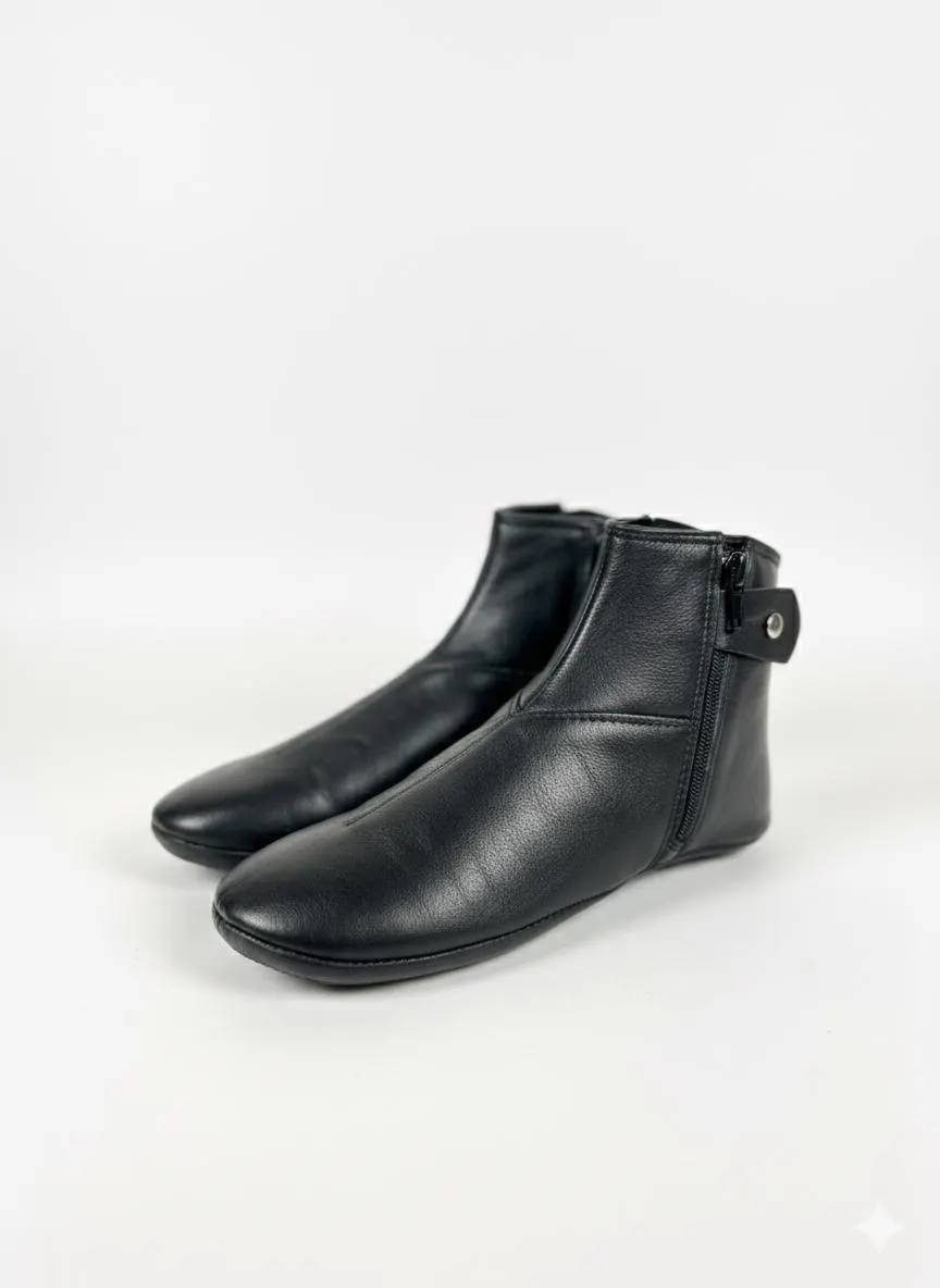 Leather Khuffain Socks: Islamic Winter Moccasins, Halal Prayer Footwear - image 2
