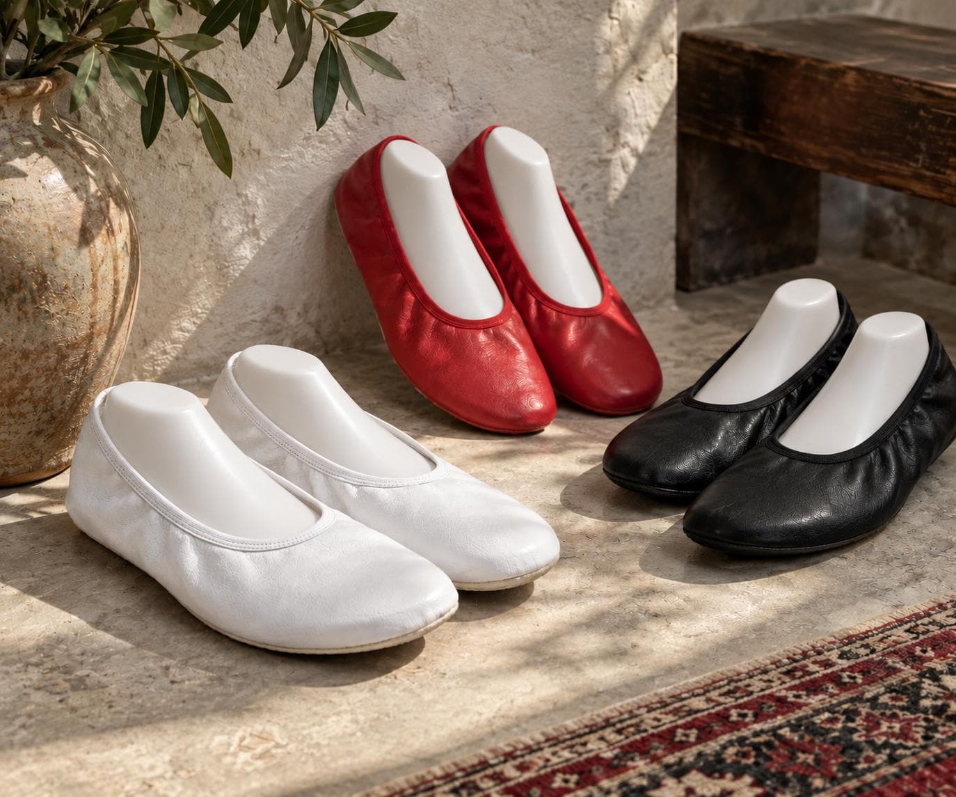 Handmade Georgian Leather Dance Shoes, Folk Ballet Flats for All Ages (EU 24–44)