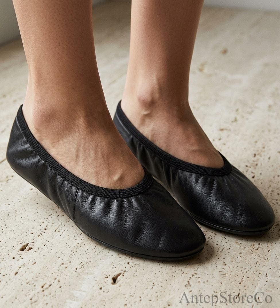 Handmade Georgian Leather Dance Shoes, Folk Ballet Flats, Hand-Stitched Slippers (EU 24-44) - image 5