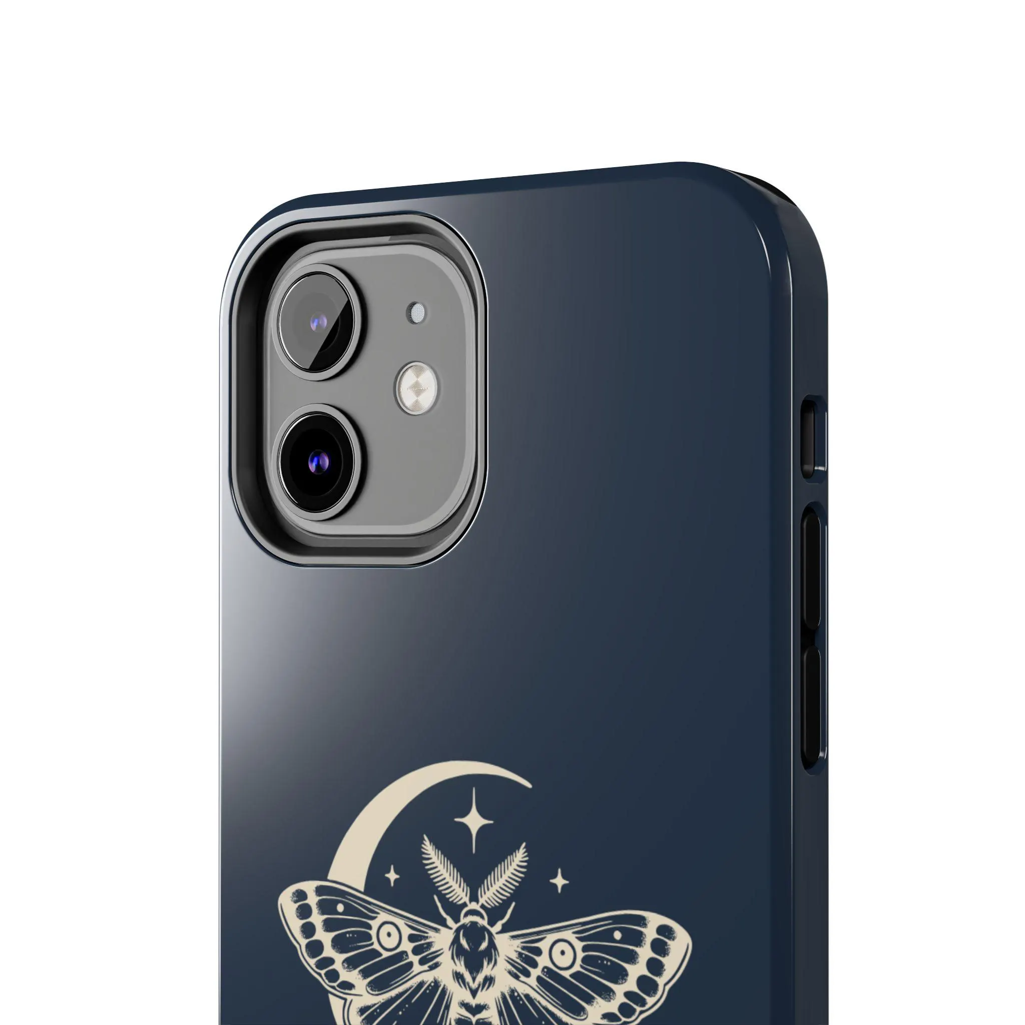 Drawn to the Light Phone Case, Moth and Crescent Moon iPhone Cover, Gothic Celestial Aesthetic Case - image 3