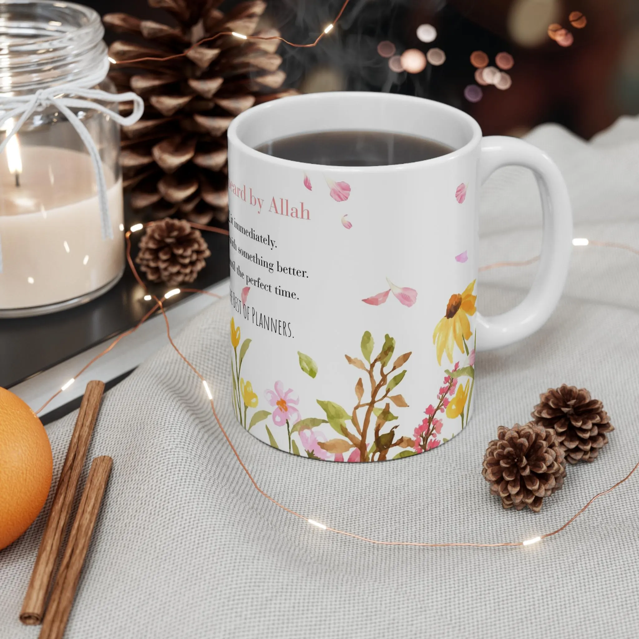 Every Dua Is Heard by Allah Mug, Islamic Inspirational Coffee Mug, Muslim Floral Mug, Faith Reminder Ceramic Cup, Islamic Gift - image 5