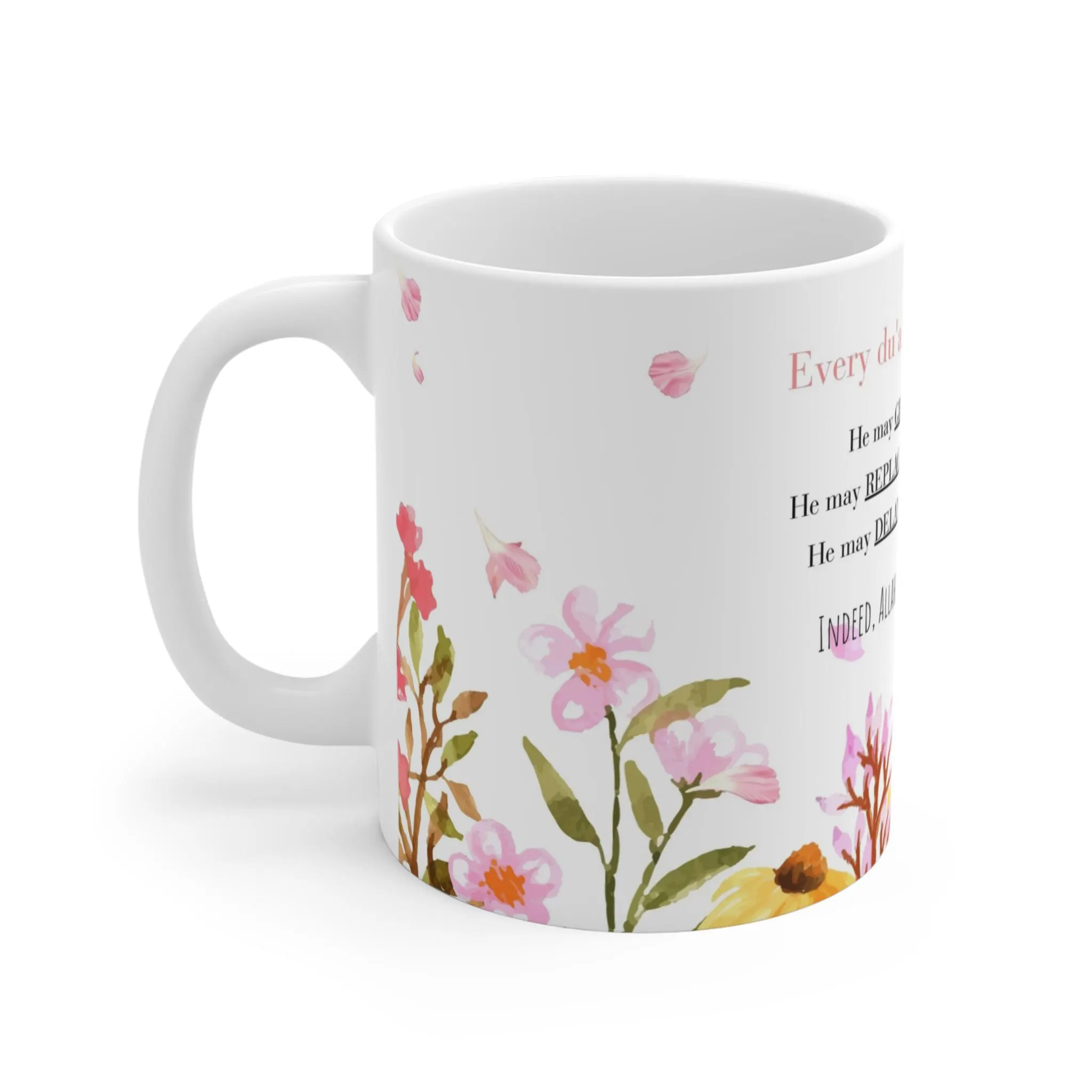 Every Dua Is Heard by Allah Mug, Islamic Inspirational Coffee Mug, Muslim Floral Mug, Faith Reminder Ceramic Cup, Islamic Gift - image 3