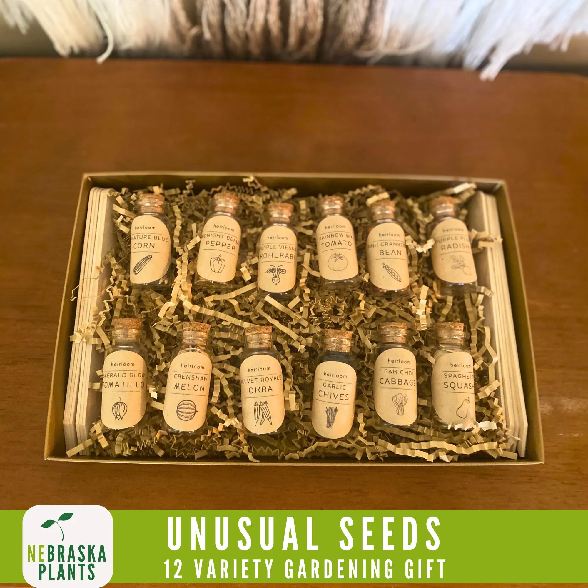 Giftable heirloom seed kit featuring rare seeds for creating a unique garden