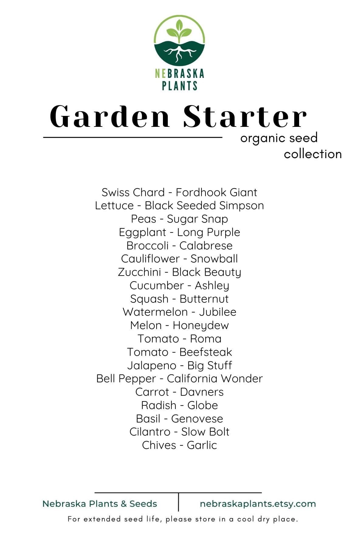 Eco-friendly garden seed kit with certified organic vegetable and herb seeds