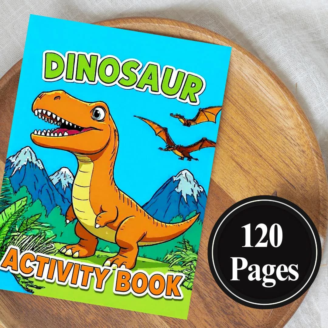 Dinosaur Coloring Book Pages Printable, Dinosaur Lover Gift , Activity Book For Children, Kids Activity Sheets,  Dinosaur Digital Download