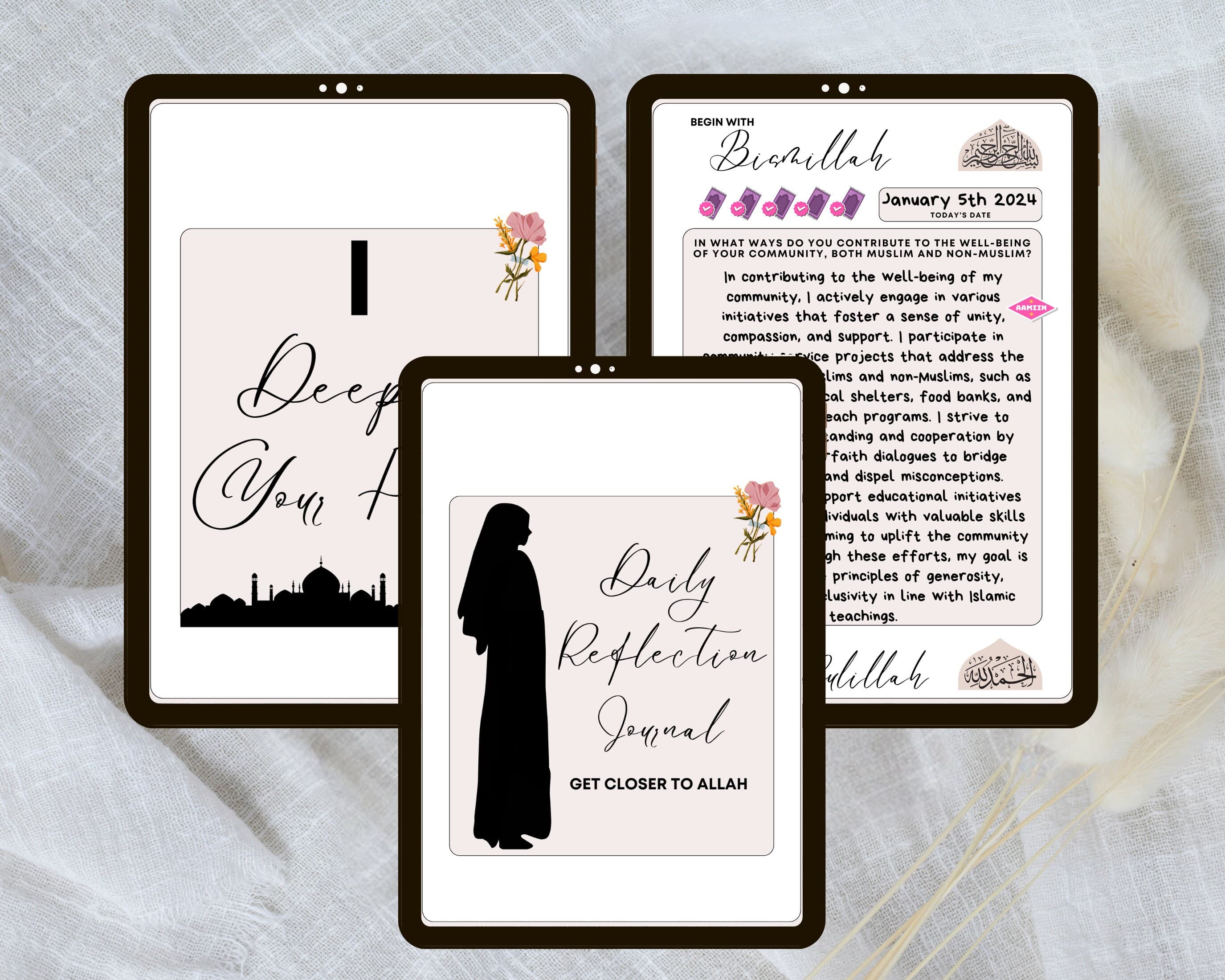 Islamic Daily Reflection Journal: 75 Guided Prompts (Digital Download) - image 5
