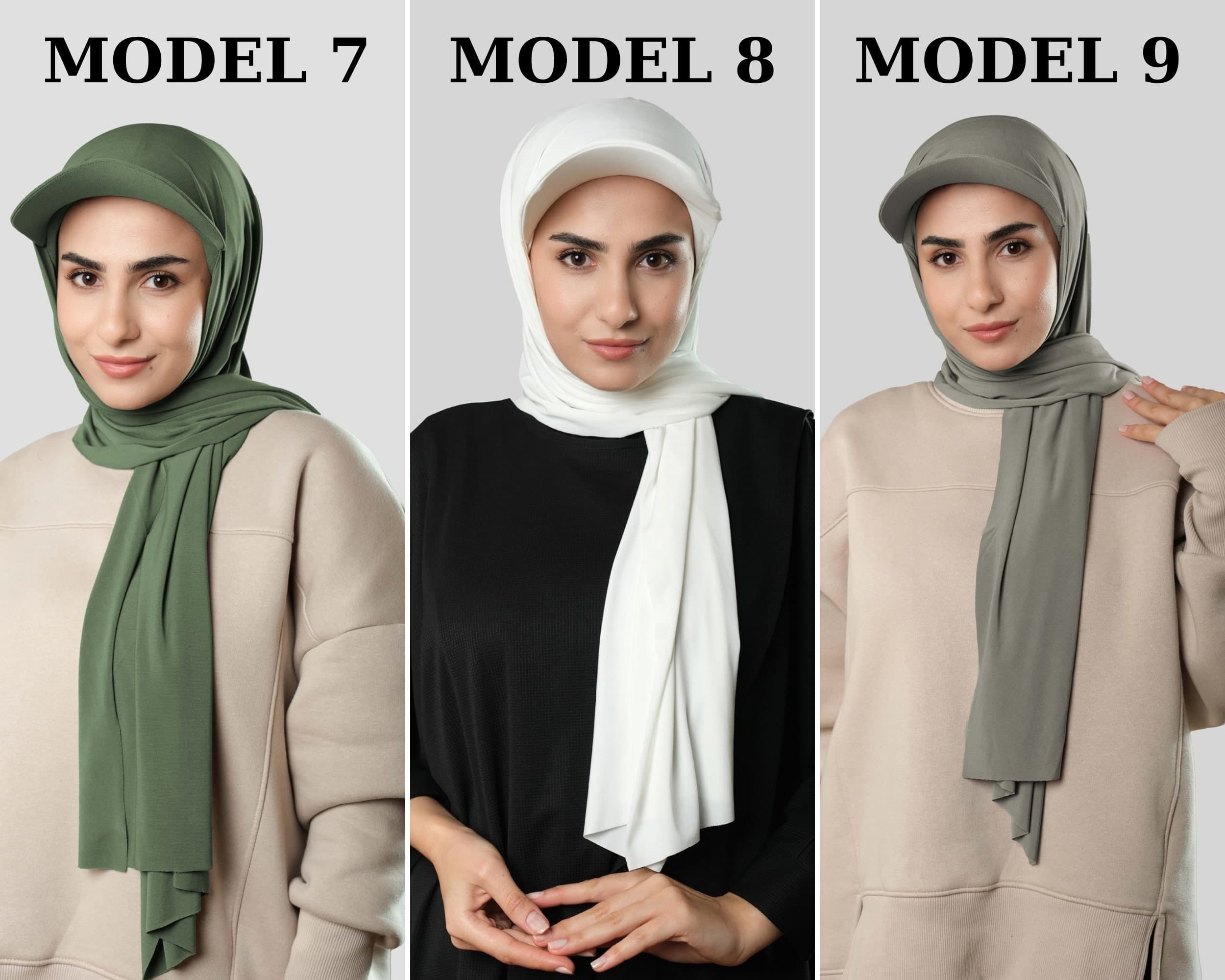 Sandy Fabric Hijab Shawl with Hat | Instant Ready-to-Wear Scarf for Women - image 4