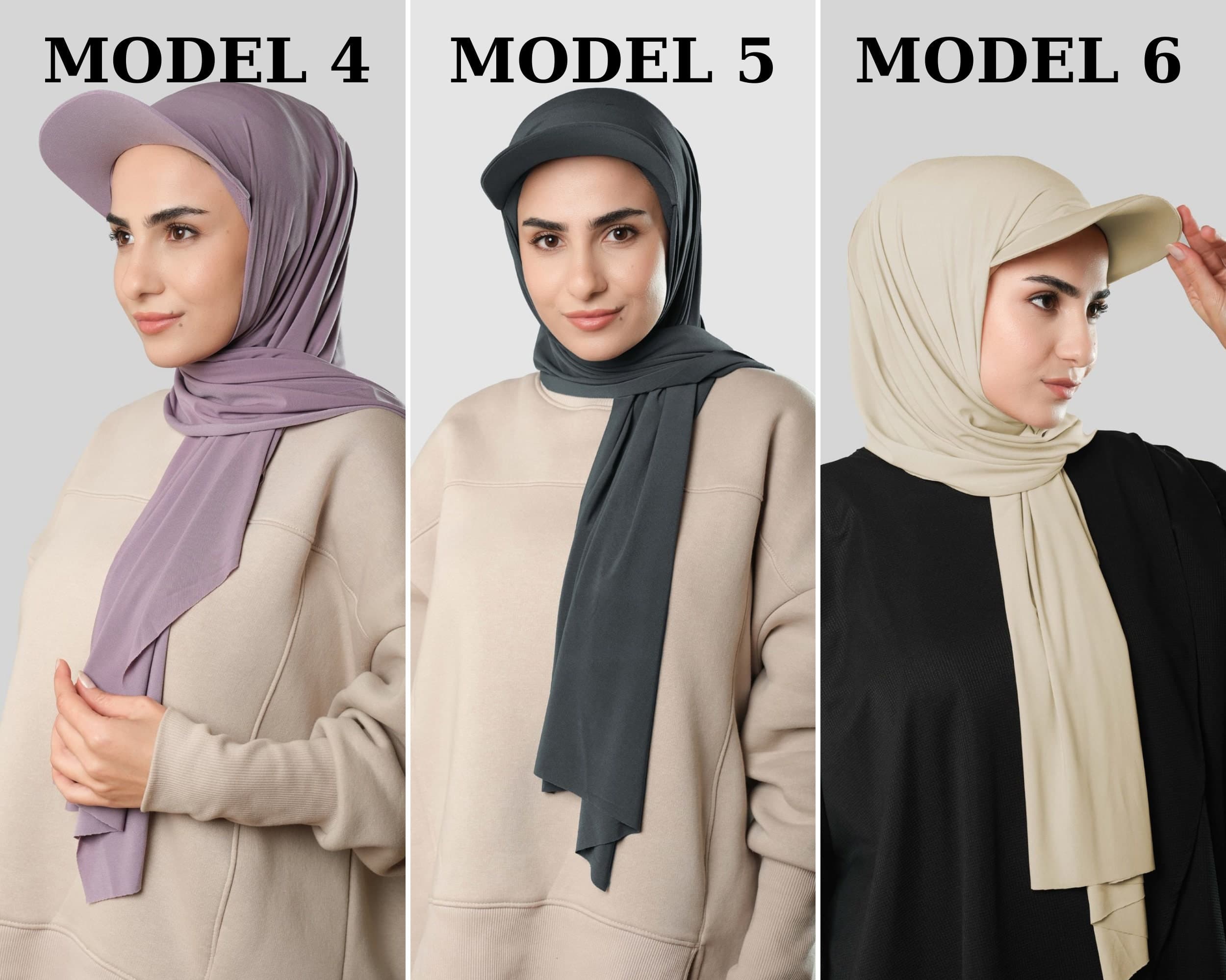 Sandy Fabric Hijab Shawl with Hat | Instant Ready-to-Wear Scarf for Women - image 3
