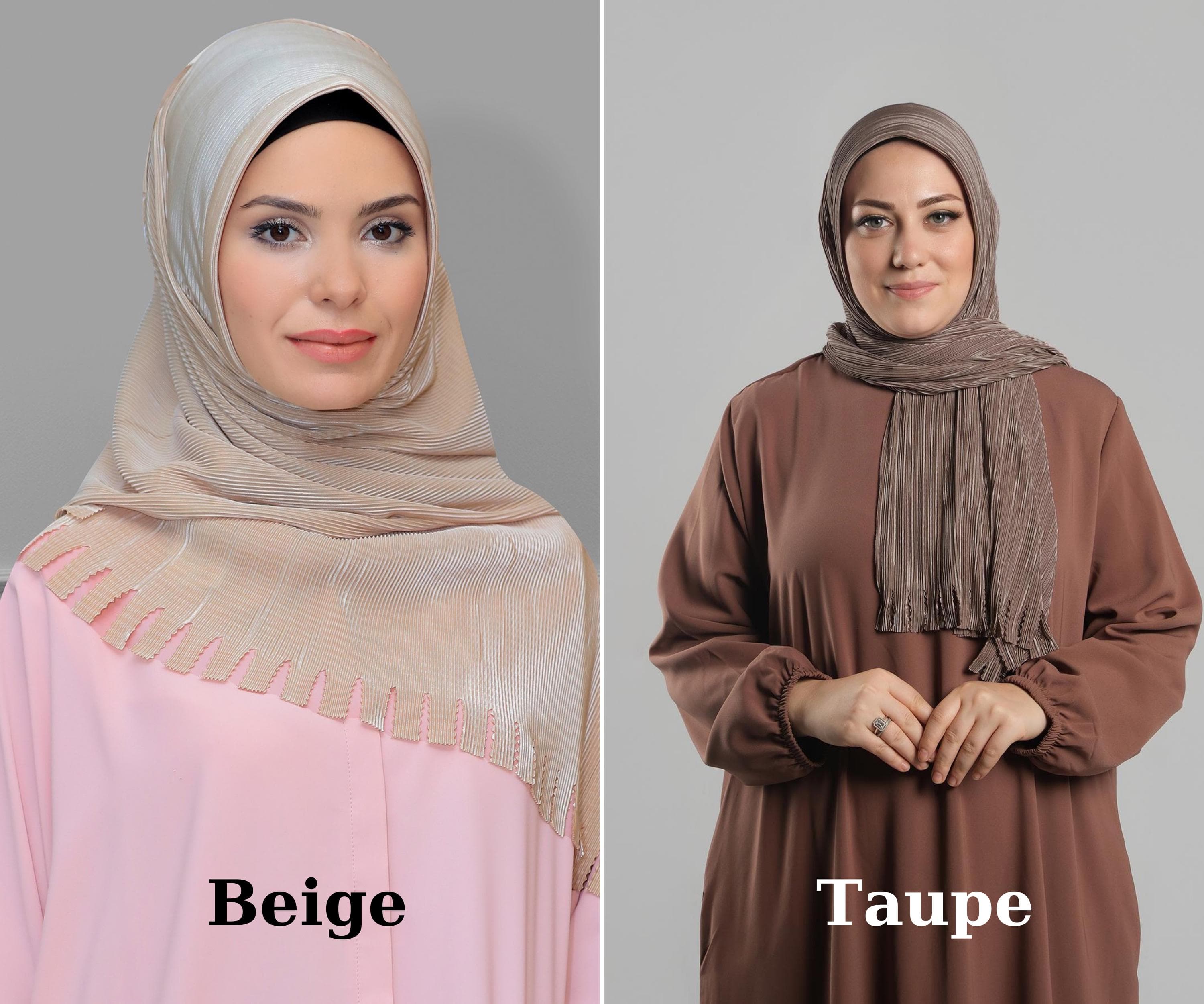 Instant Hijab Scarf with Fringe | Fukuro Pleated Design in Multiple Colors for Modest Fashion, Perfect for Women - image 4