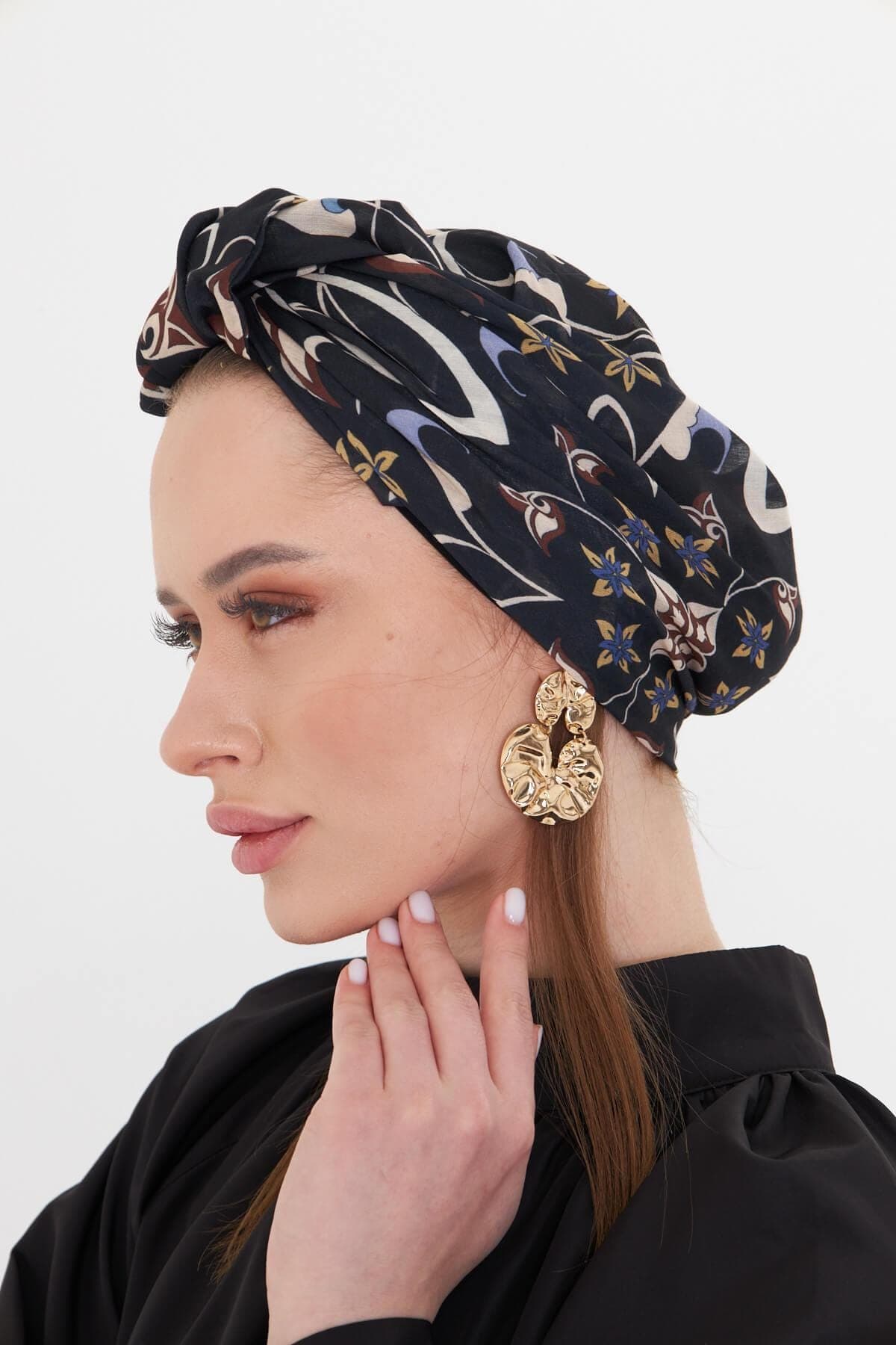 Elegant Ready to Wear Turban – Women Bonnet, Retro Fashion Scarf, Head Cover, Hair Turban, Women Headwear, Gift for She - image 3