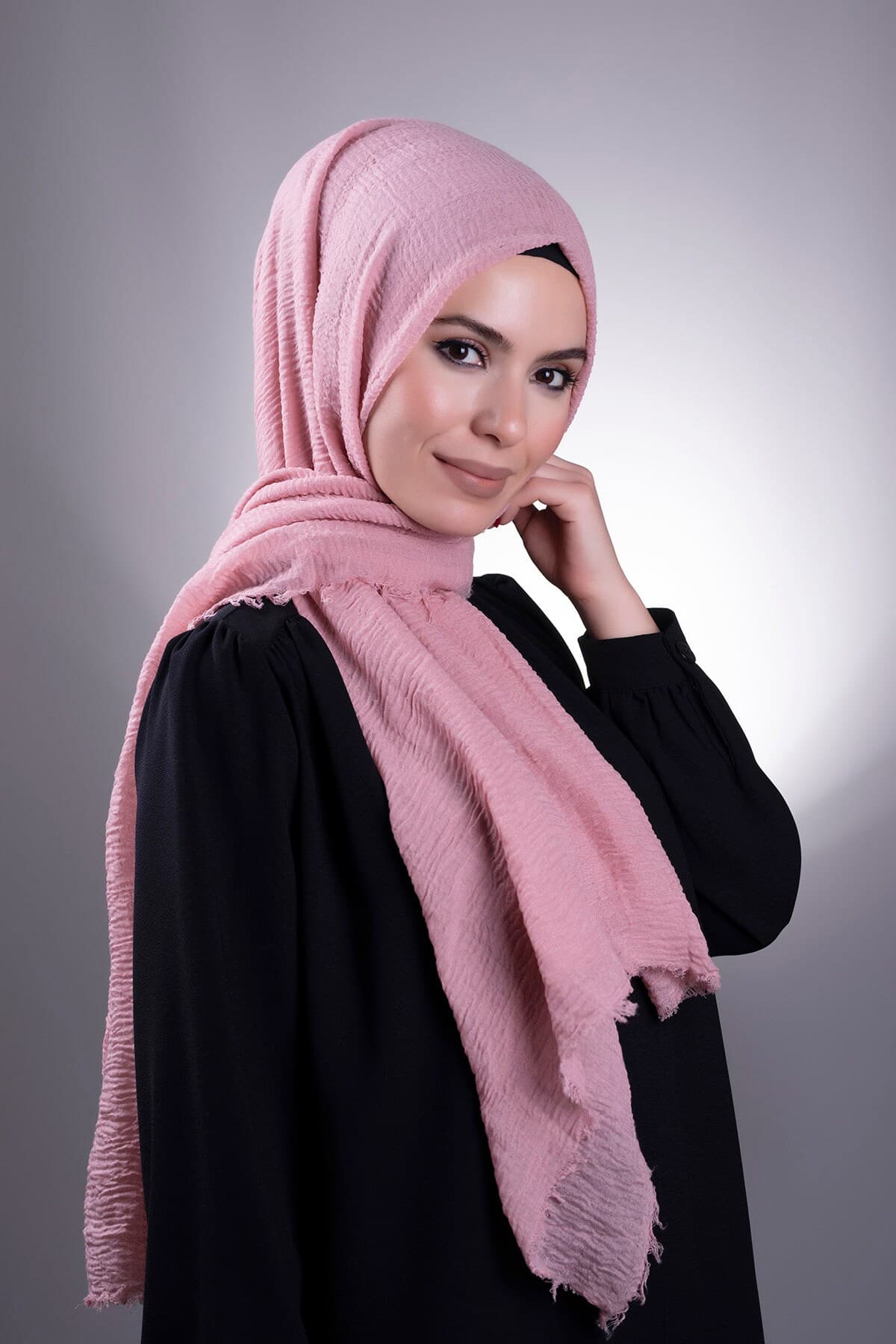Stylish Wrinkly Fabric Scarf - Perfect Head Covering - Wrinkly Muslim Shawl: Modest Fashion for Women - Headcovering Elegance