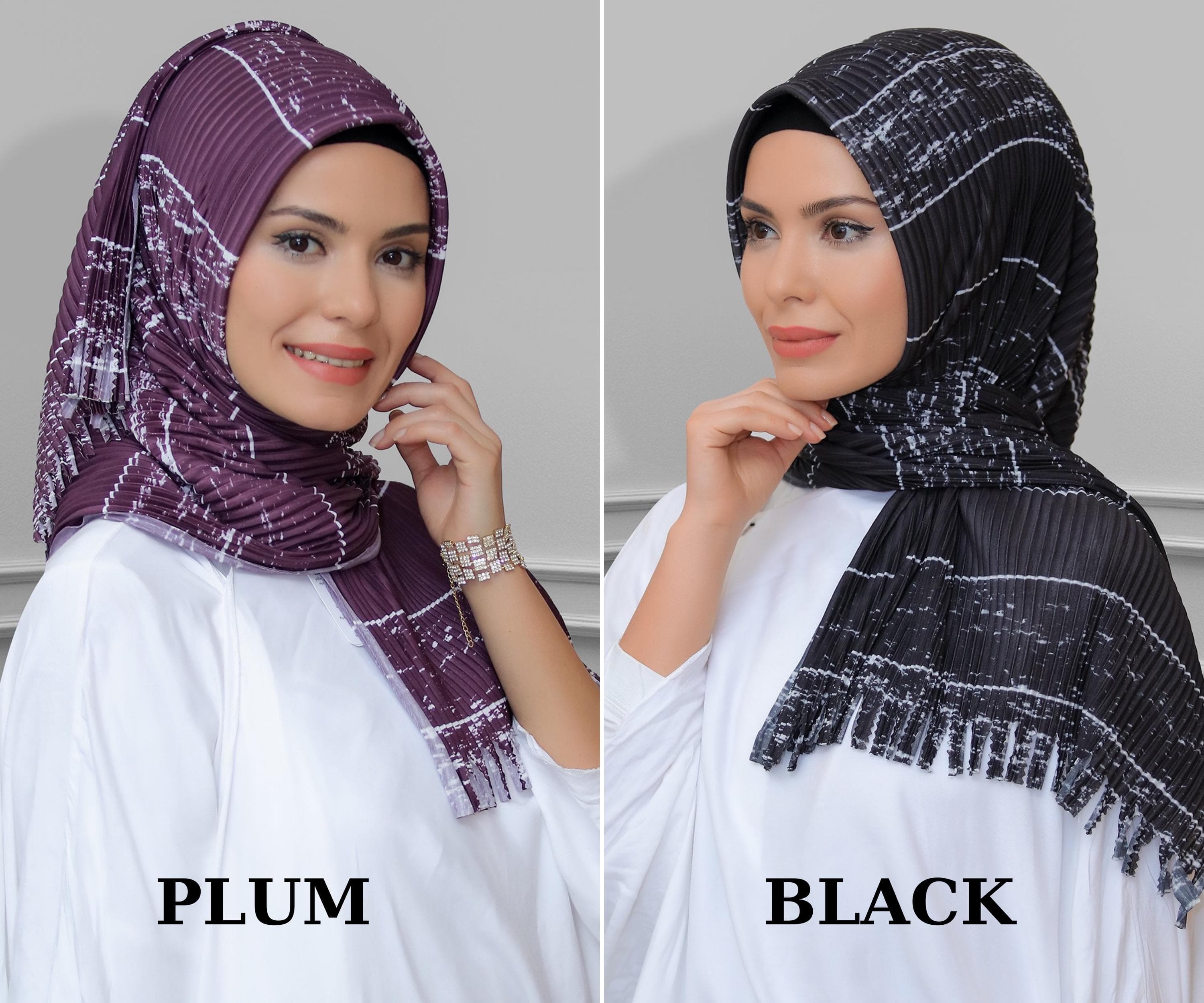Instant Striped Pleated Hijab Scarf | Multi-Color Easy Wear Scarf for Women, Instant Hijab for Women’s Modest Fashion, Gift For Her - image 5