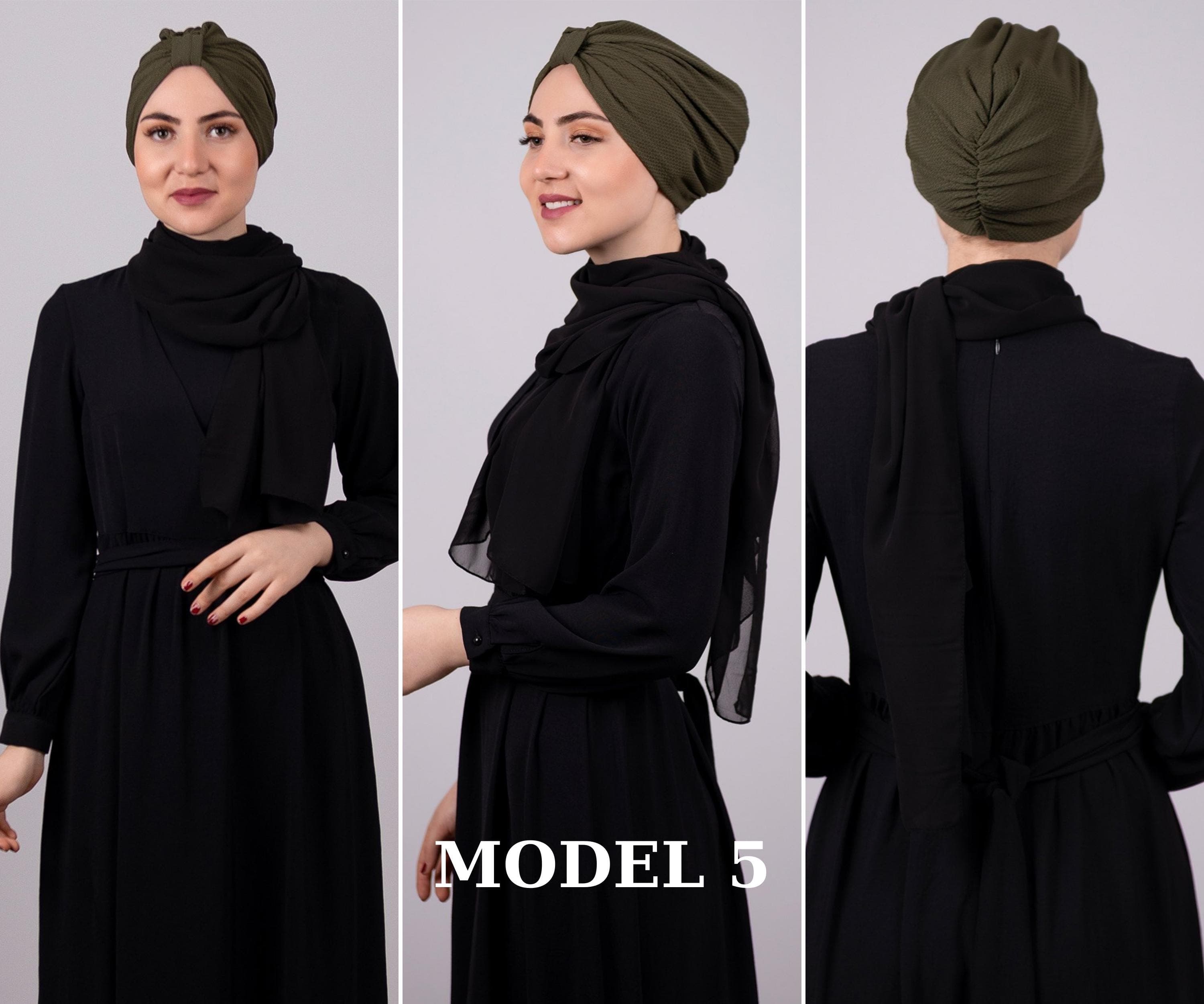 Ready-to-Wear Honeycomb Hijab Cap | Ruched, Lightweight, Fashionable Scarf, Ruched Design, Modest Fashion Scarf