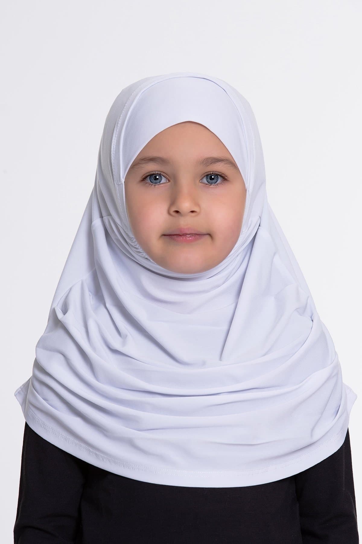 Stylish Kids' Headwear: Ready-made Snap-on Children's Hijab Cap, Muslim Wear for Kids, Fashionable Children's Head Scarf