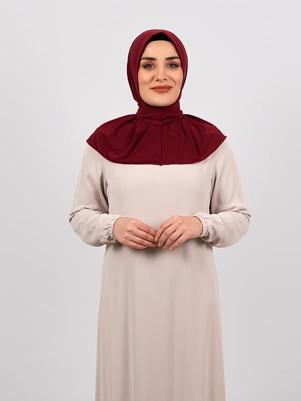 Chic Sandy Hijab with Snaps | Premium Head Covering for Women, Perfect for Busy Muslim Women, Instant Headscarf for Women, Gift For Women