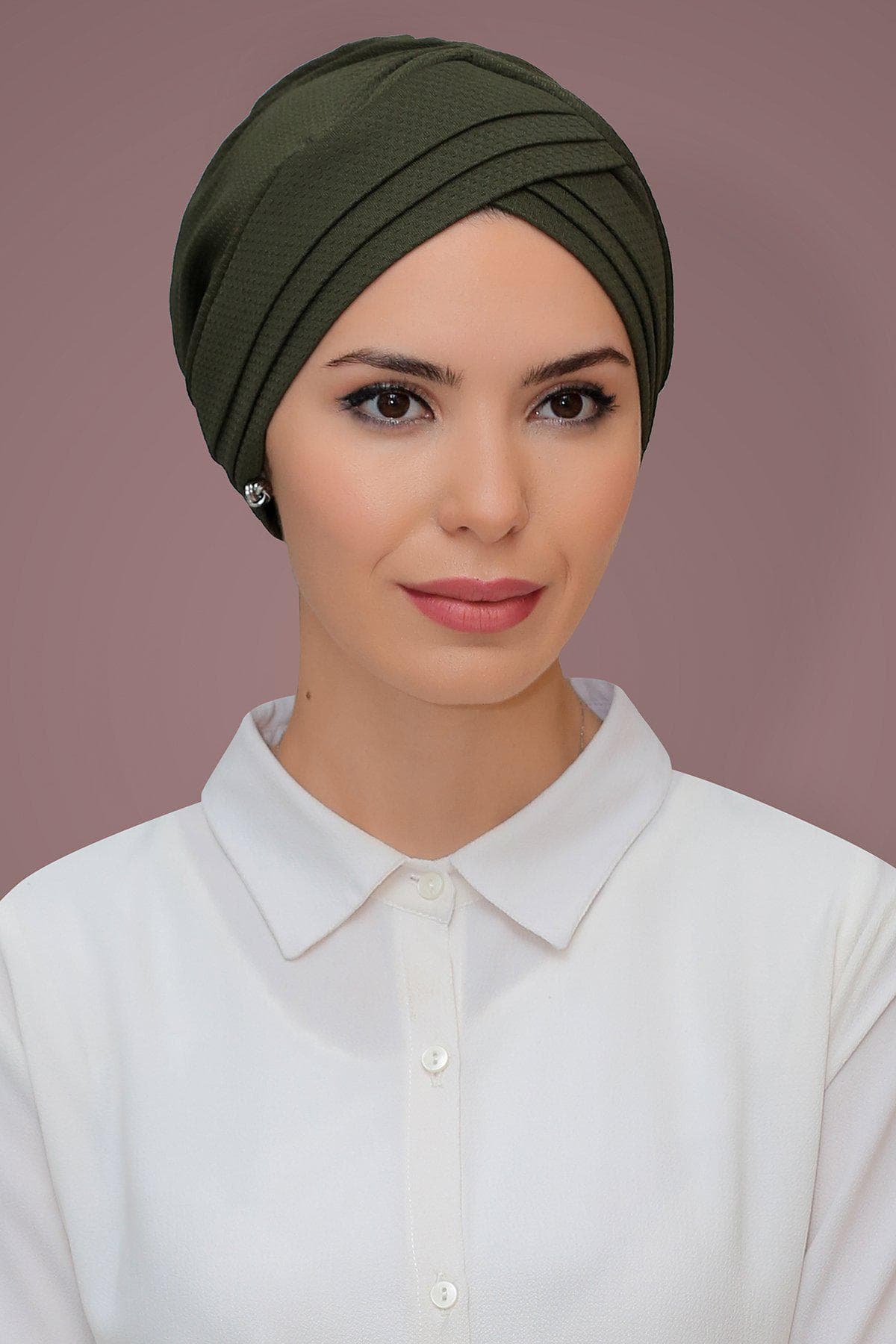 Crossed Honeycomb Bonnet Cap for Women | Stylish Winter Headwear in Green, Bordo, Gray, Blue, Black