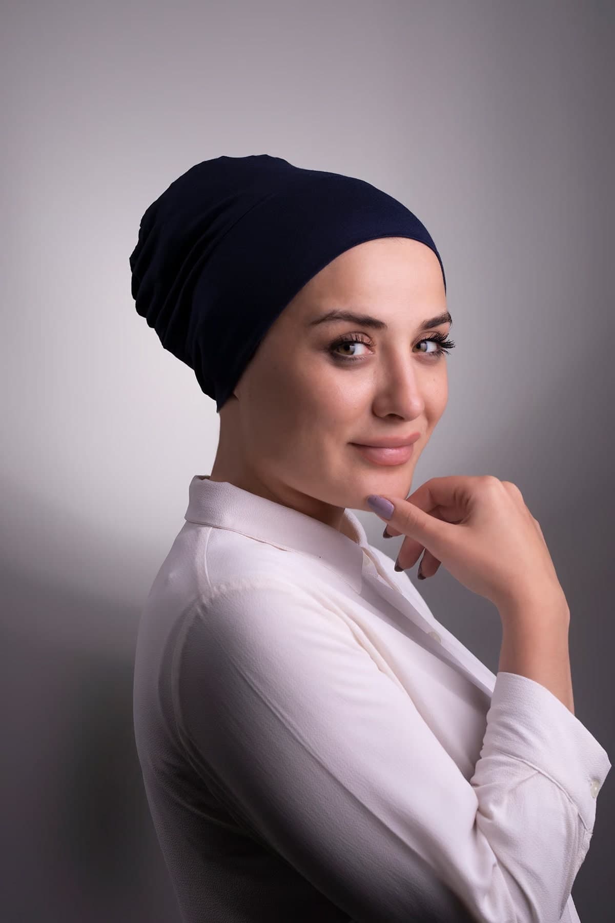 Fashionable and Ready: Interlaced Hijab Bonnet in Viscose Fabric - Stylish Cancer Cap - Stylish Headwear Choice - Instant Hijab Elegance - image 5