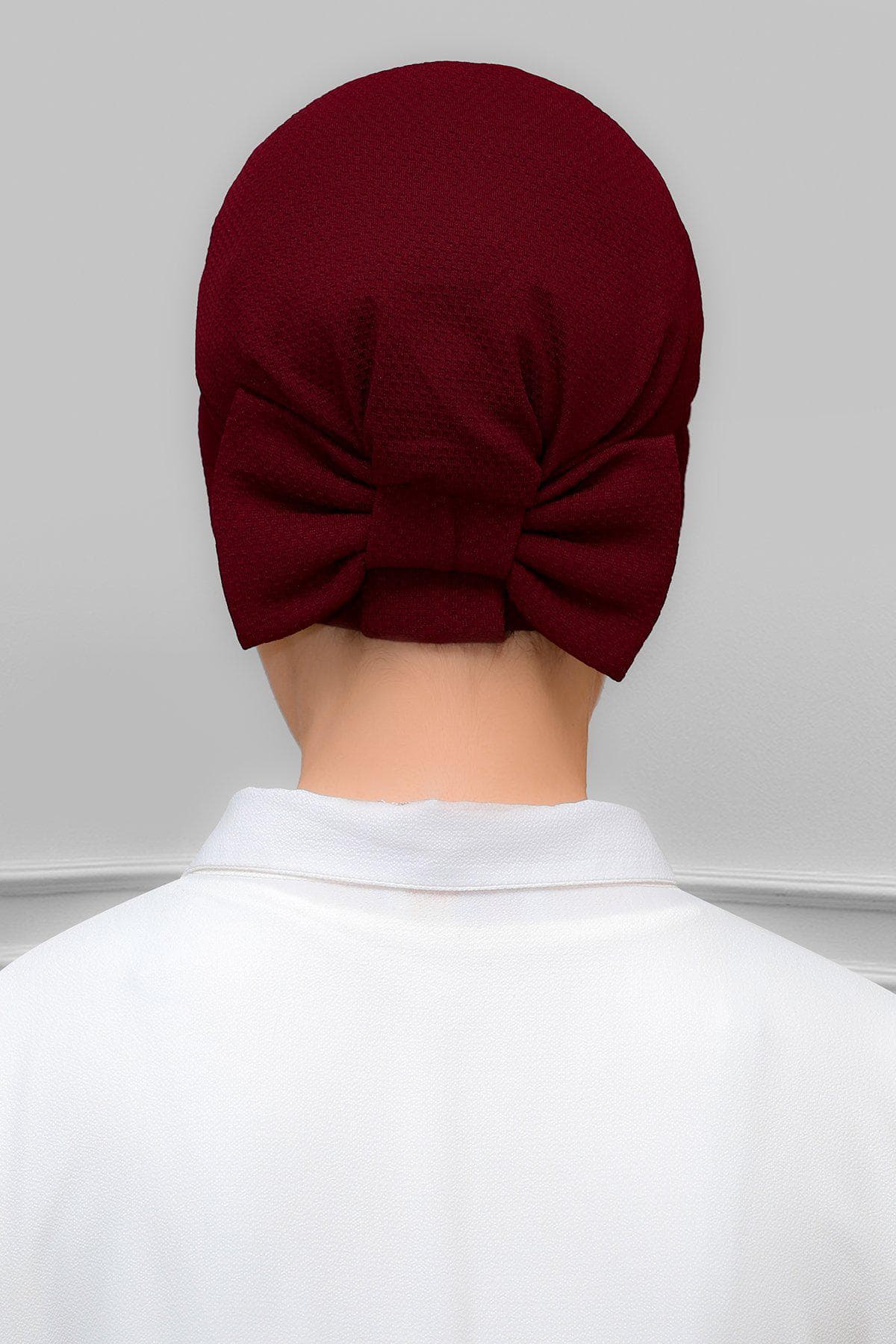 Practical Honeycomb Bonnet Cap with Bow | Instant Hijab & Winter Accessories for Women, Women’s Winter Headwear in Trendy Colors - image 3