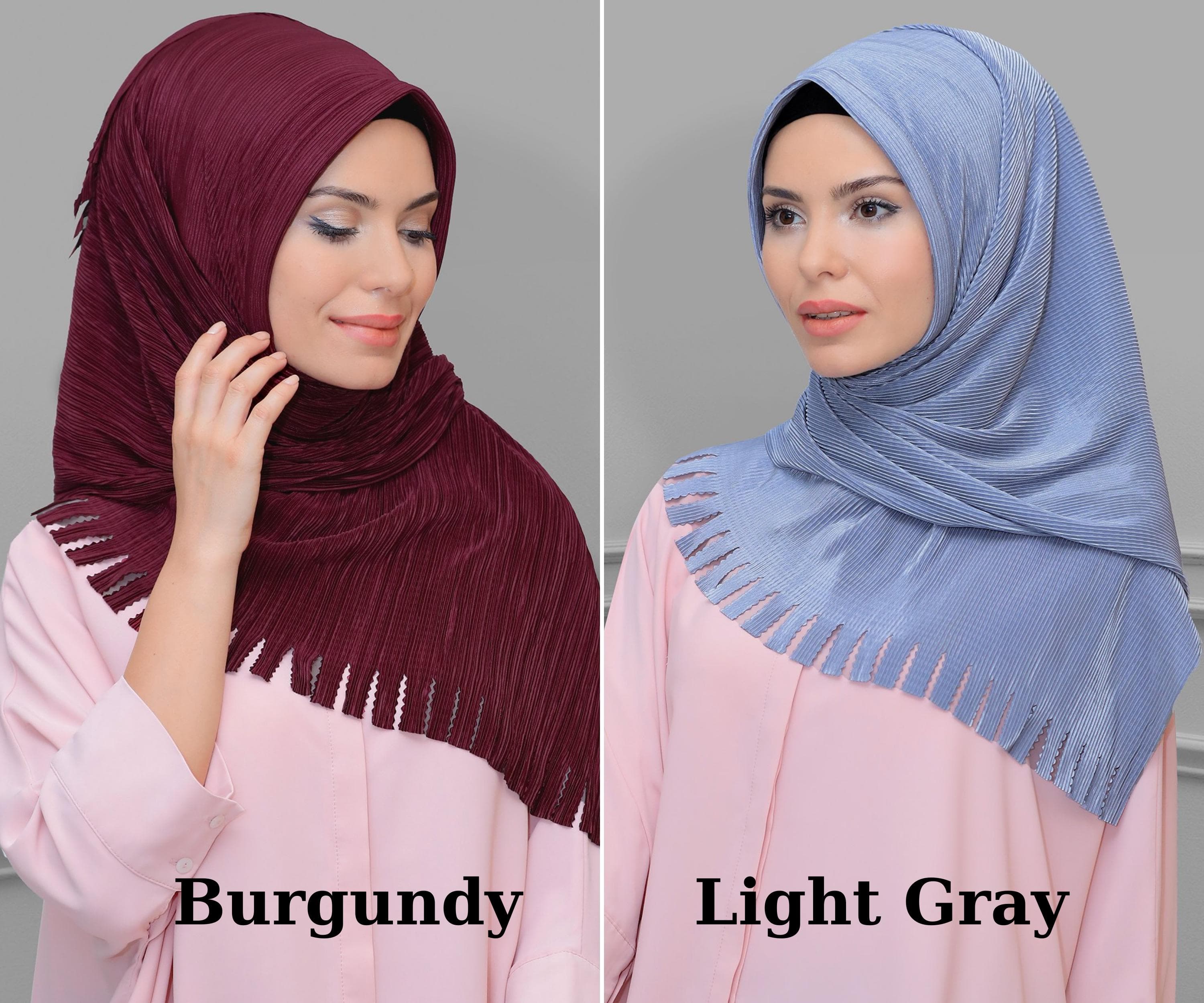 Instant Hijab Scarf with Fringe | Fukuro Pleated Design in Multiple Colors for Modest Fashion, Perfect for Women - image 5