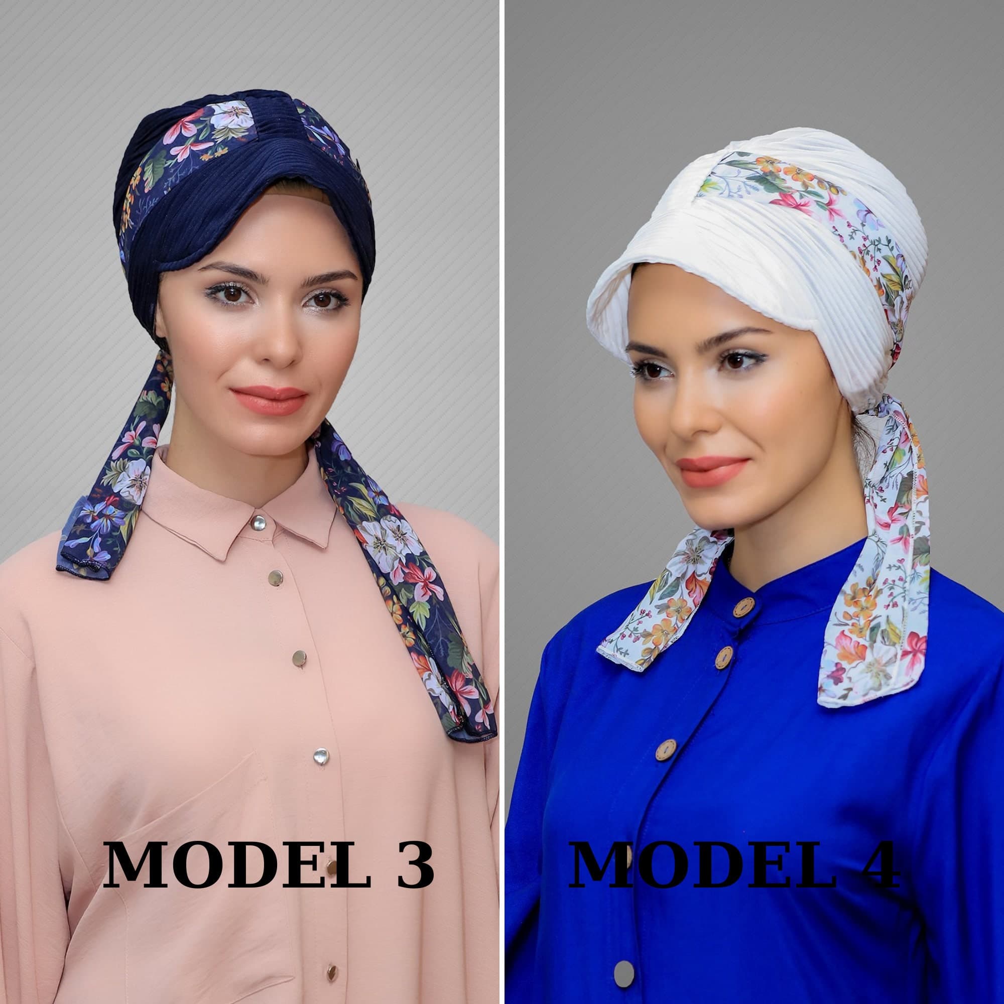 Stylish Hat Bonnet Cap | Chiffon Belted Design for Fashionable Hijab, Ready-to-Wear Hijab for Women - image 3