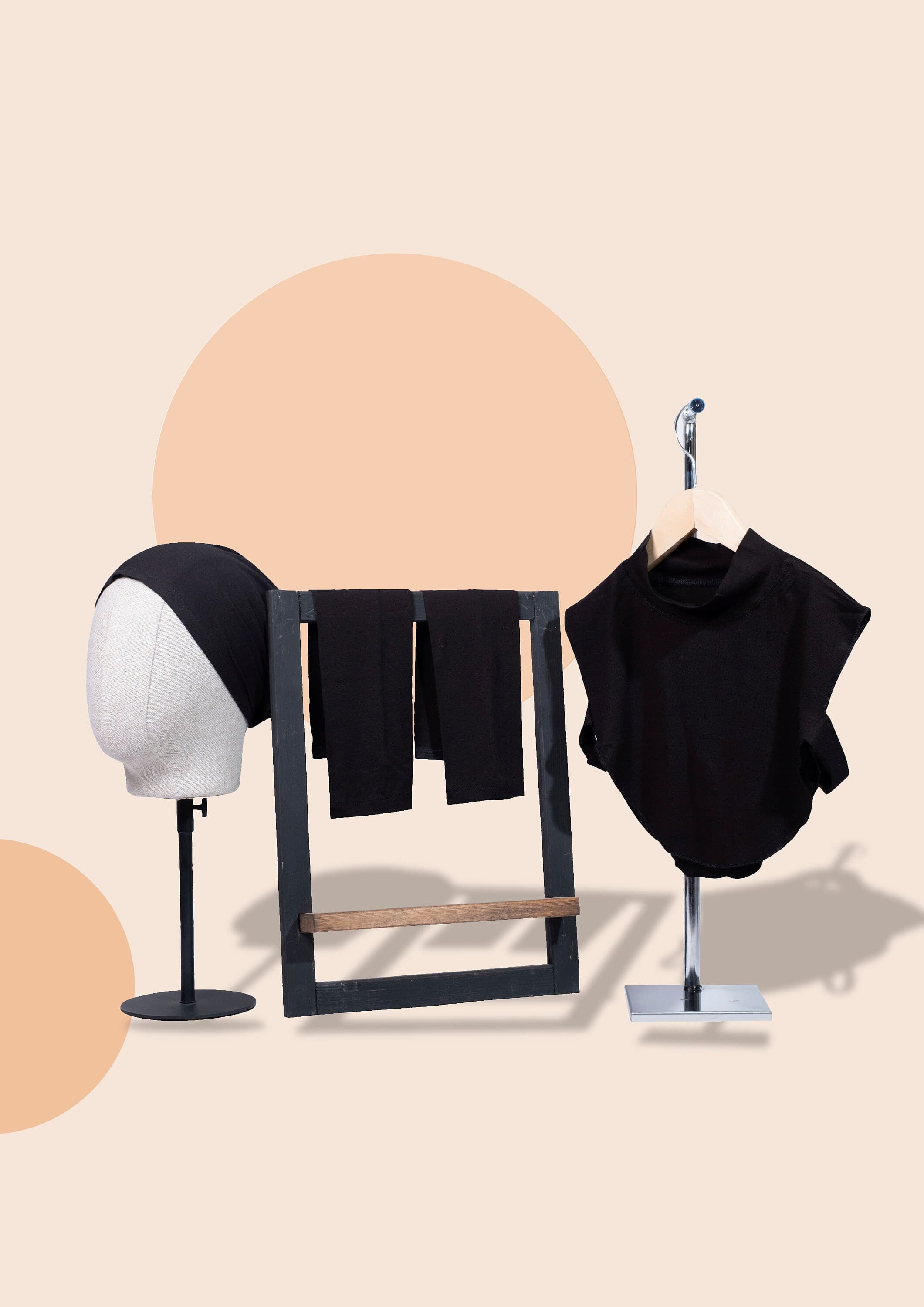 Practical 3-Piece Set: Hijab Neck Cover, Bonnet Cap, and Sleeves - Muslim Women's Headwear and Fashion Accessories
