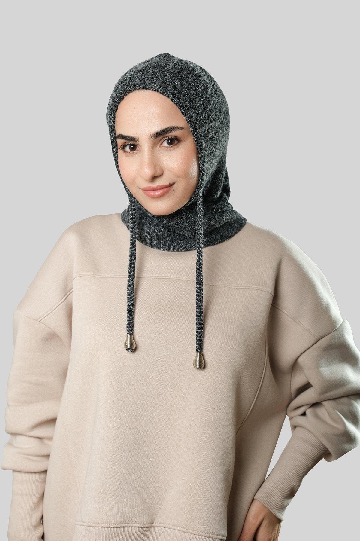 Drawstring Plush Balaclava with Neck Cover | Warm Jakar Design for Winter in Assorted Colors, Cozy Winter Hat and Scarf Combo - image 4