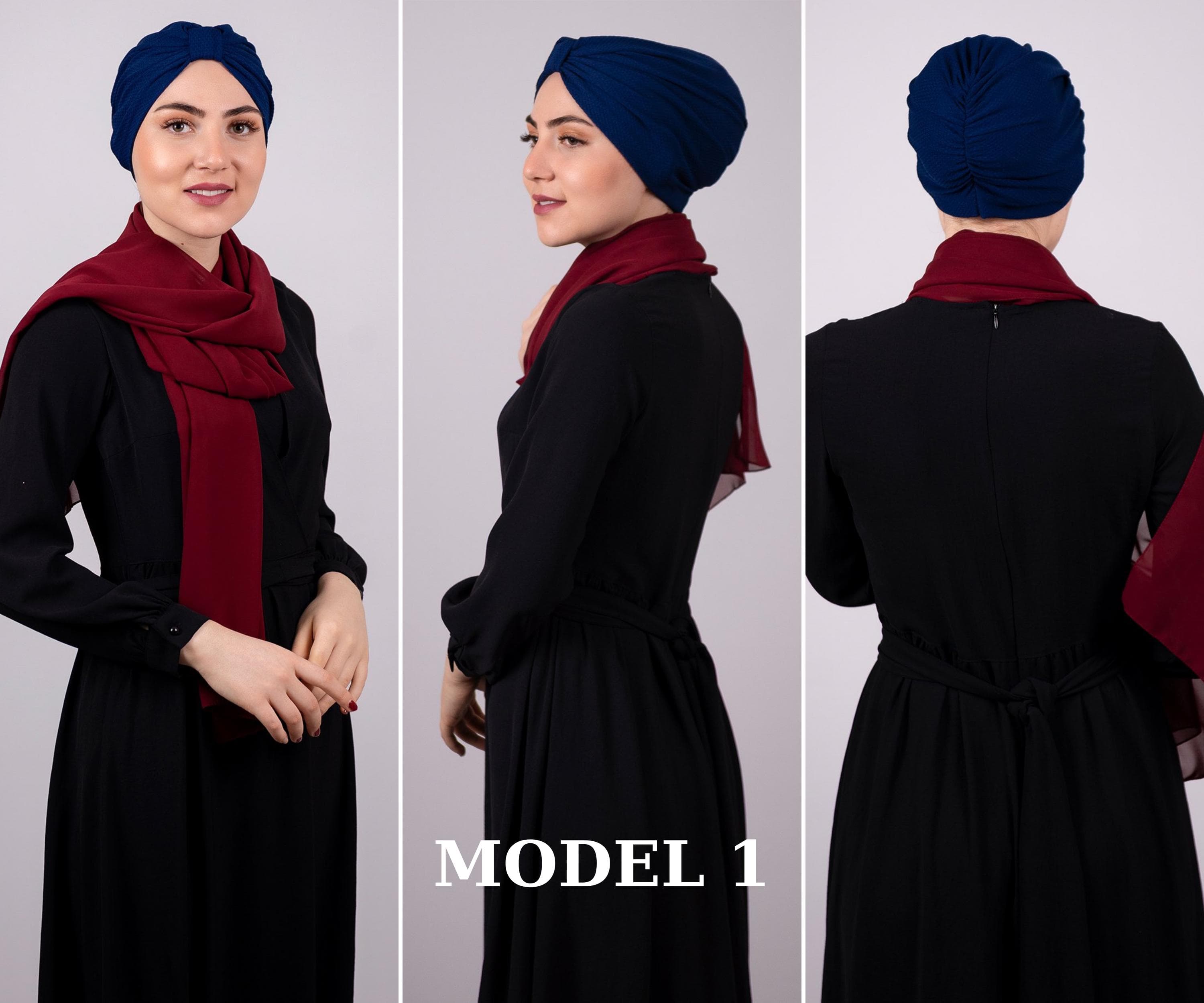 Ready-to-Wear Honeycomb Hijab Cap | Ruched, Lightweight, Fashionable Scarf, Ruched Design, Modest Fashion Scarf