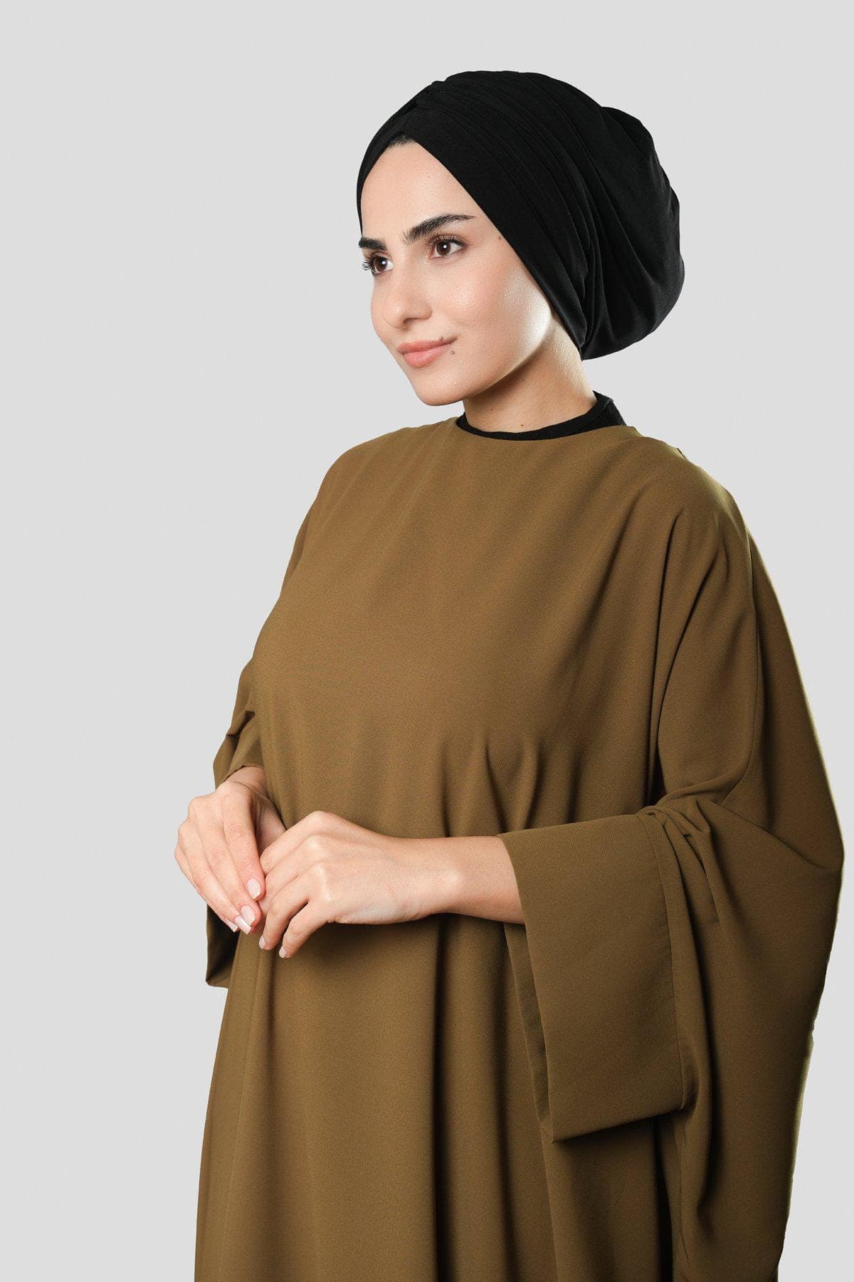 Draped Sandy Turban Bonnet | Loose Fit Headscarf for Muslim Women, Multiple Colors, Modest Fashion - image 3
