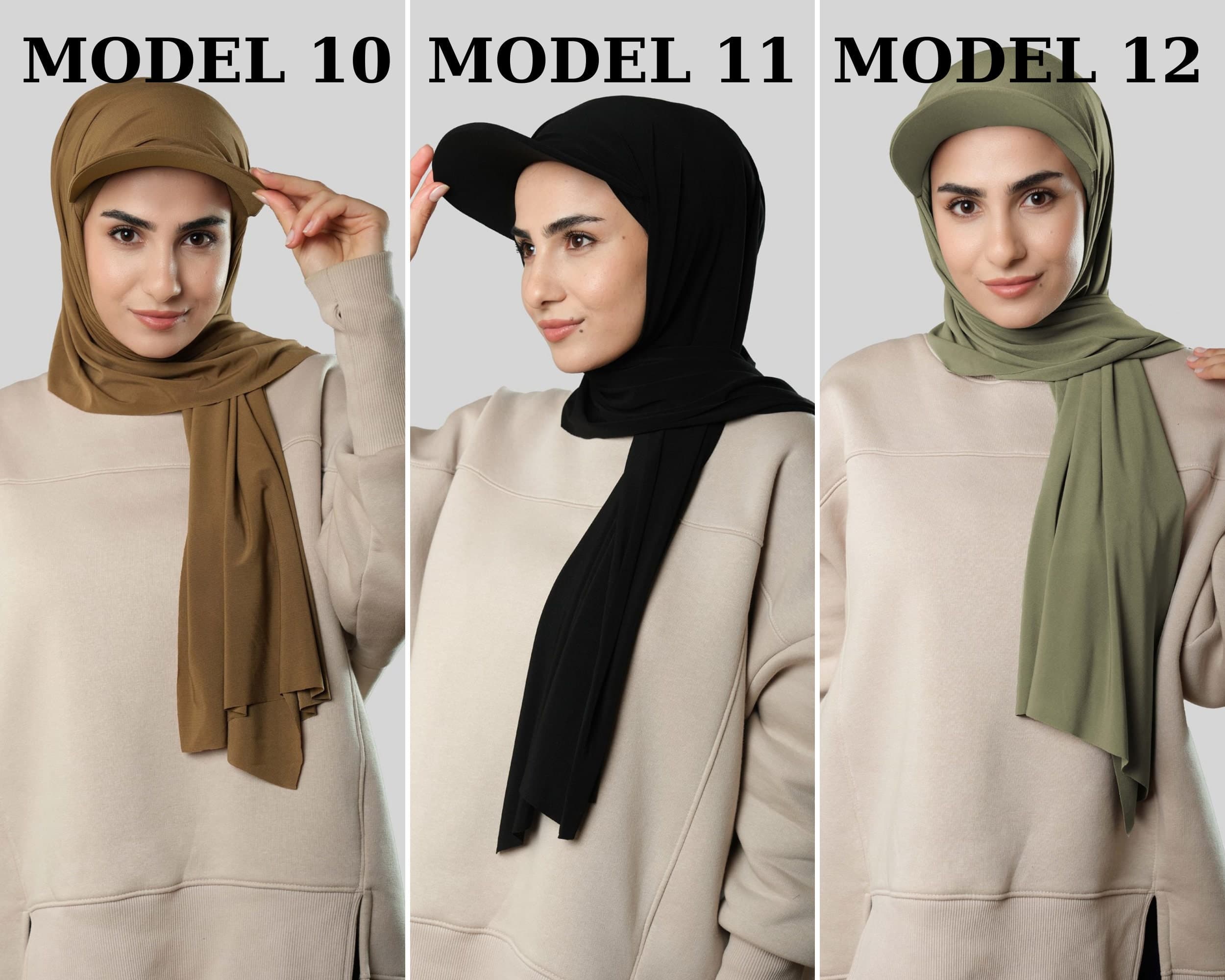 Sandy Fabric Hijab Shawl with Hat | Instant Ready-to-Wear Scarf for Women - image 5