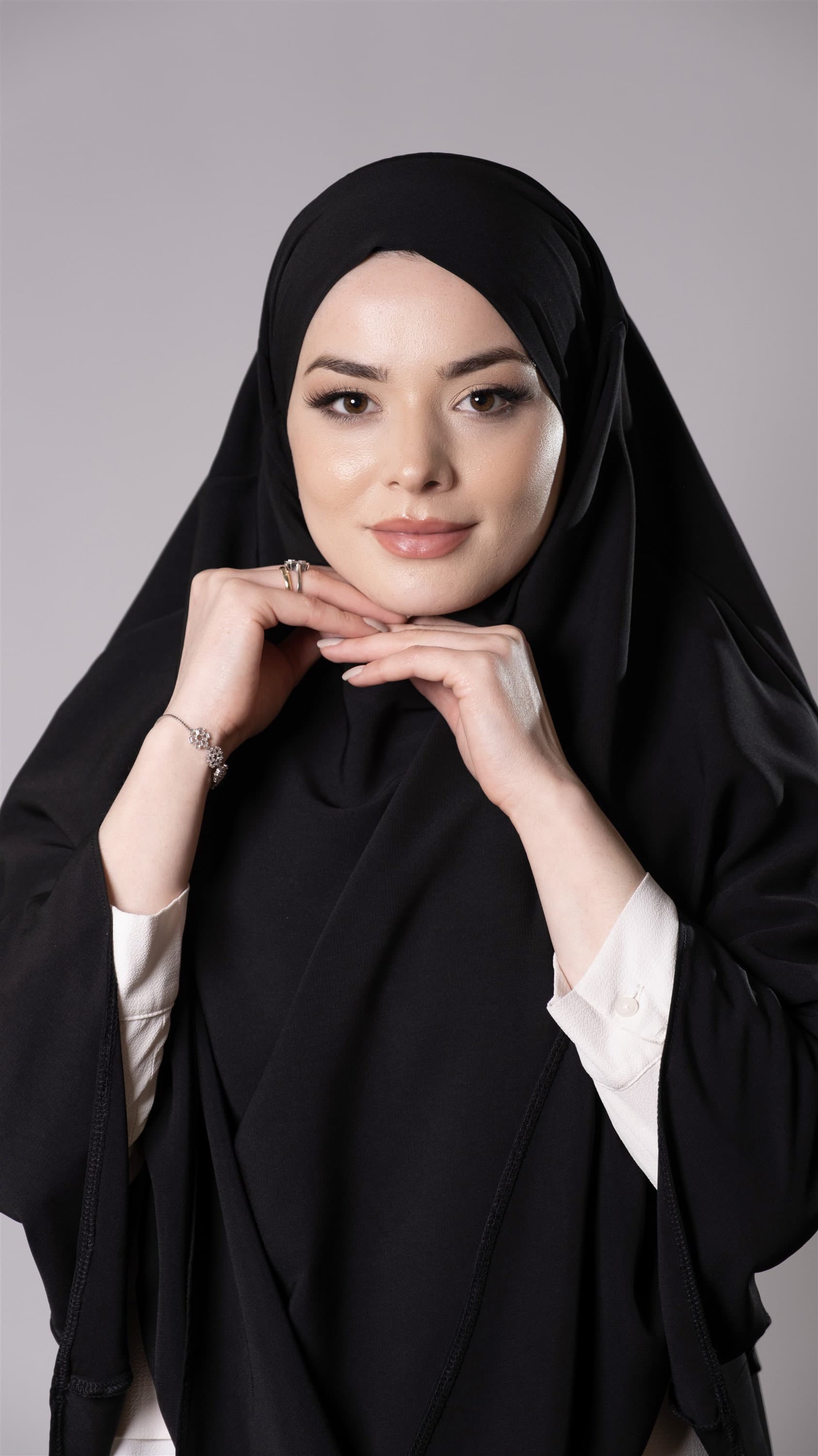 Modesty Redefined: Practical Ready-to-Wear Double-Layered Medina Silk Hijab, Gift For Women