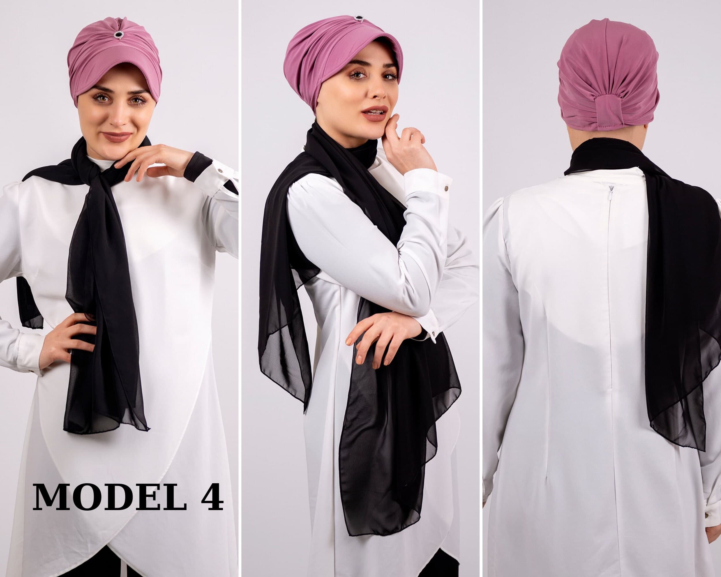 Easy Slip-On Viscon Hijab Bonnet | Accessorized with Hat for Women, Fashionable and Easy to Wear Turban, Gift For Her - image 5