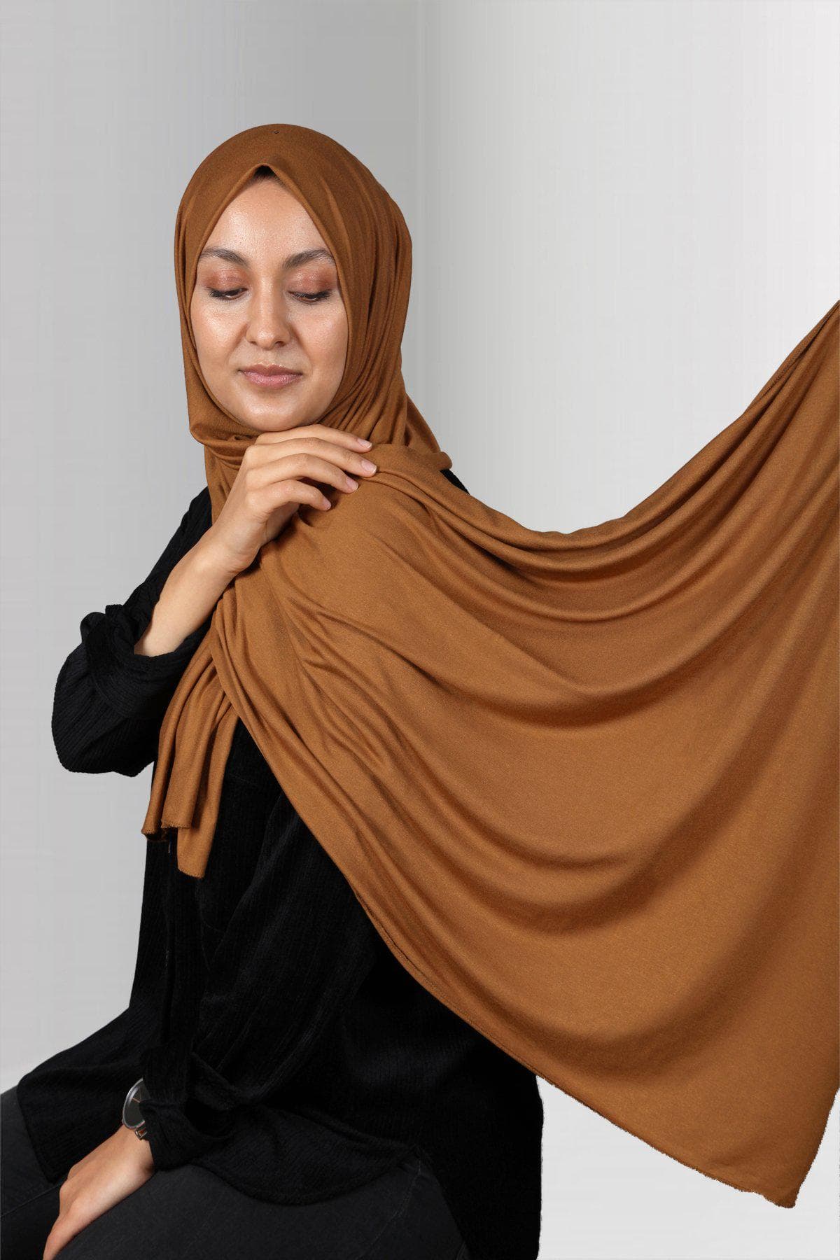 Classic Lycra Viscose Hijab | Soft Stretchy Shawl for Women | Perfect for Everyday Modest Wear, Comfortable Lycra Jersey Headscarf for Women - image 5