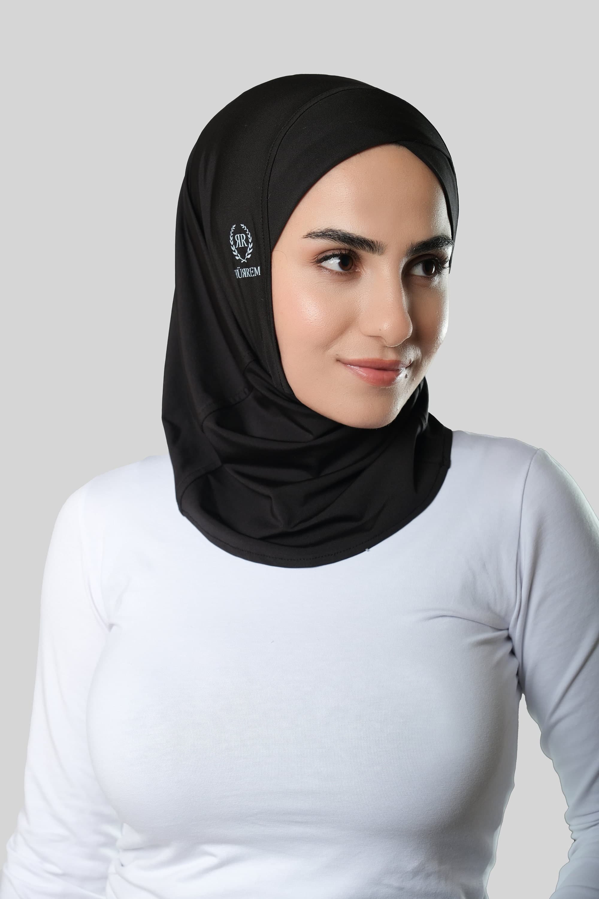 Black Ready-to-Wear Sports Bonnet | Practical Hijab Cap for Active Women,  Practical Black Hijab Cap,