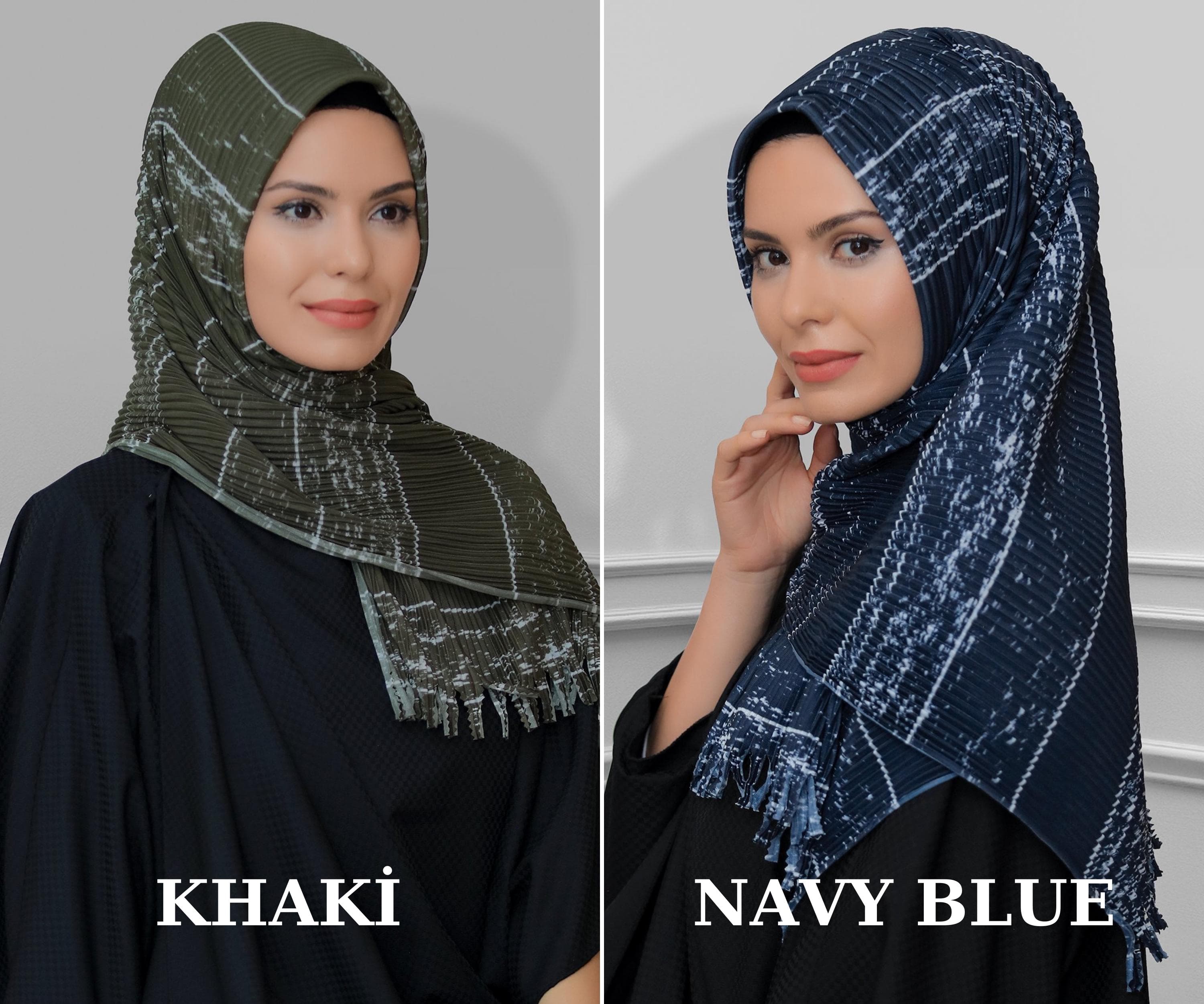 Instant Striped Pleated Hijab Scarf | Multi-Color Easy Wear Scarf for Women, Instant Hijab for Women’s Modest Fashion, Gift For Her - image 4