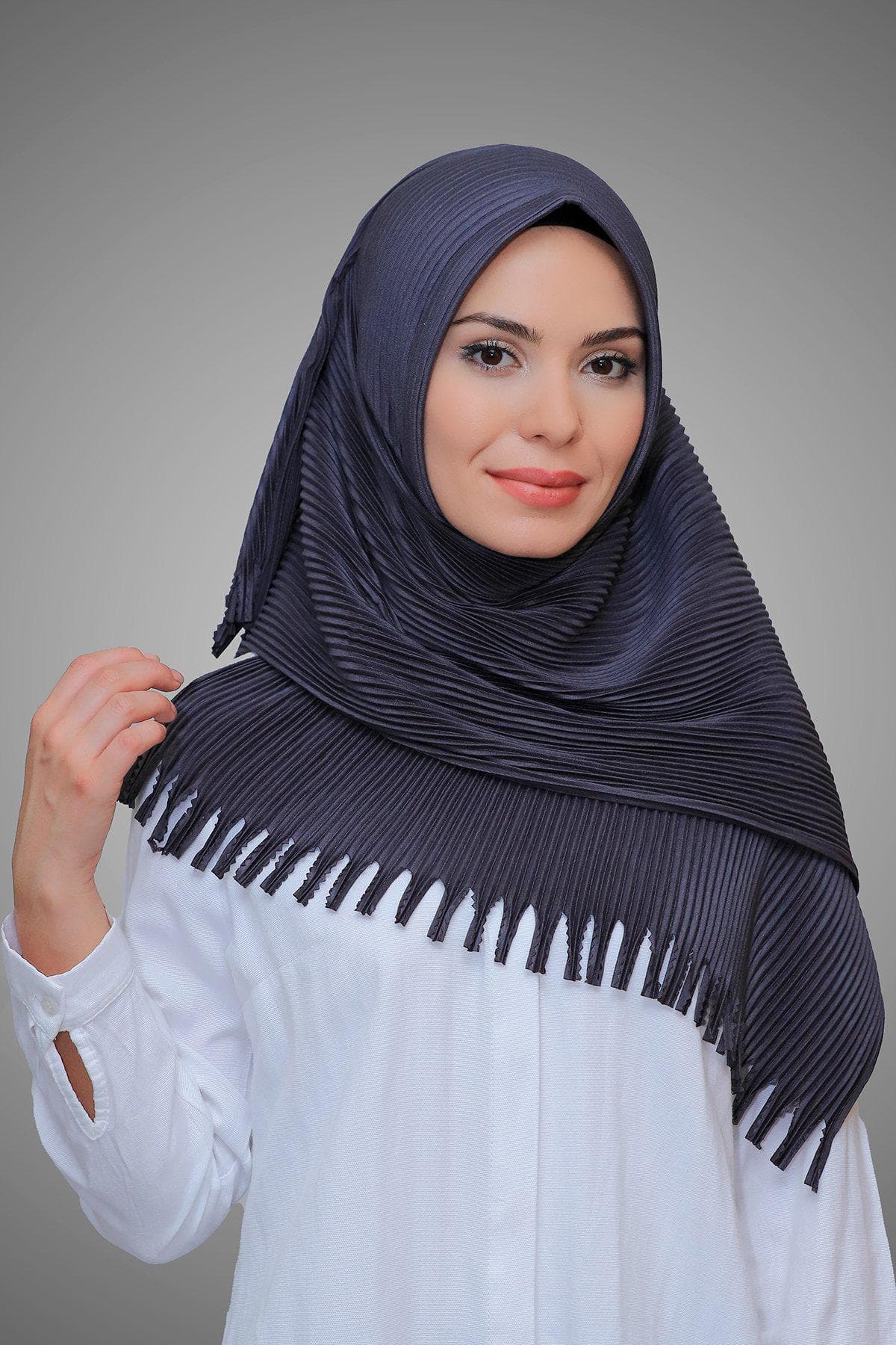 Fringed Pleated Hijab Scarf, Instant Hijab in Elegant Shades, Modest Fashion,  Available in Stylish Colors for Women’s Headwear