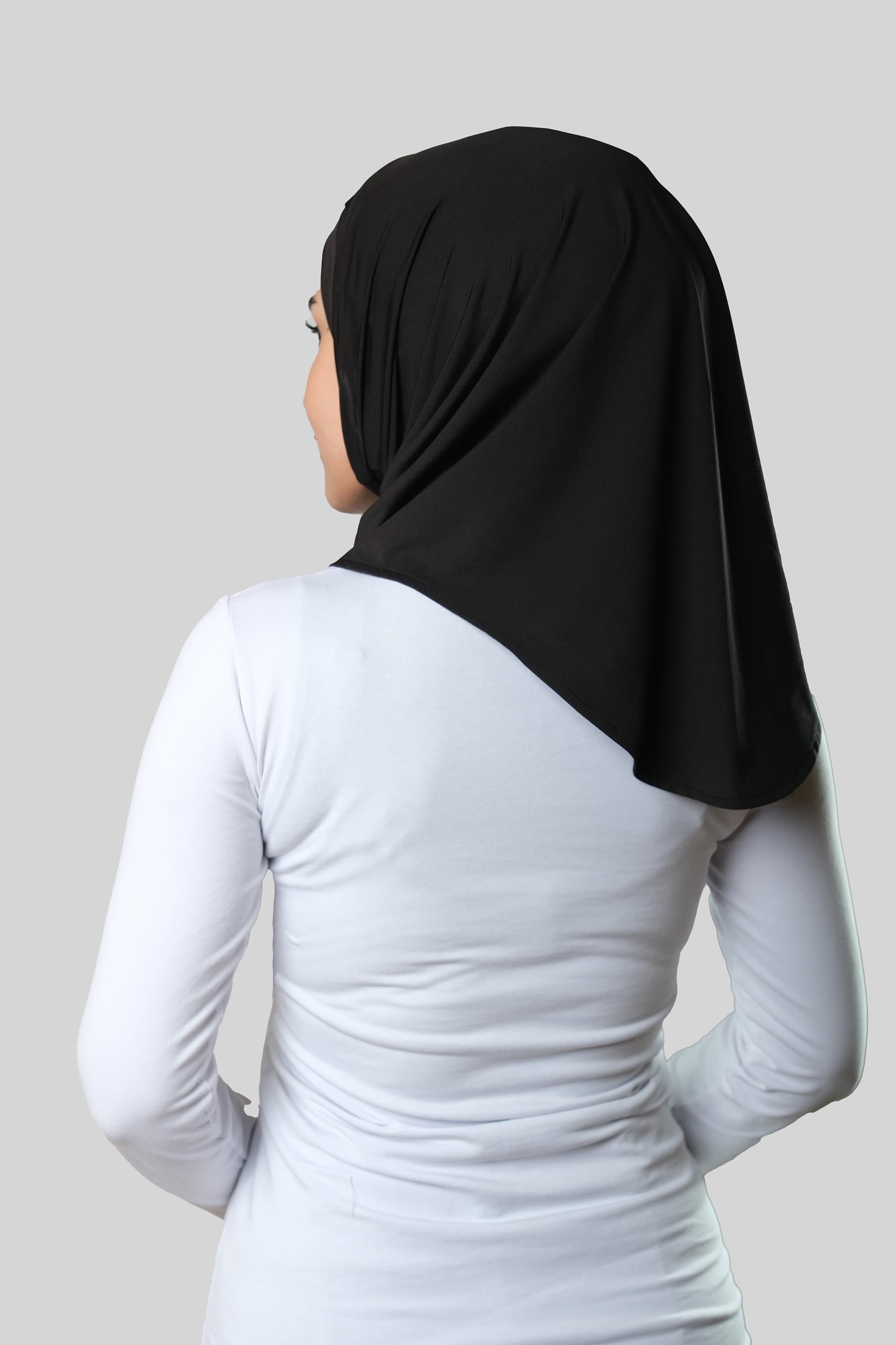 Black Ready-to-Wear Sports Bonnet | Practical Hijab Cap for Active Women,  Practical Black Hijab Cap,