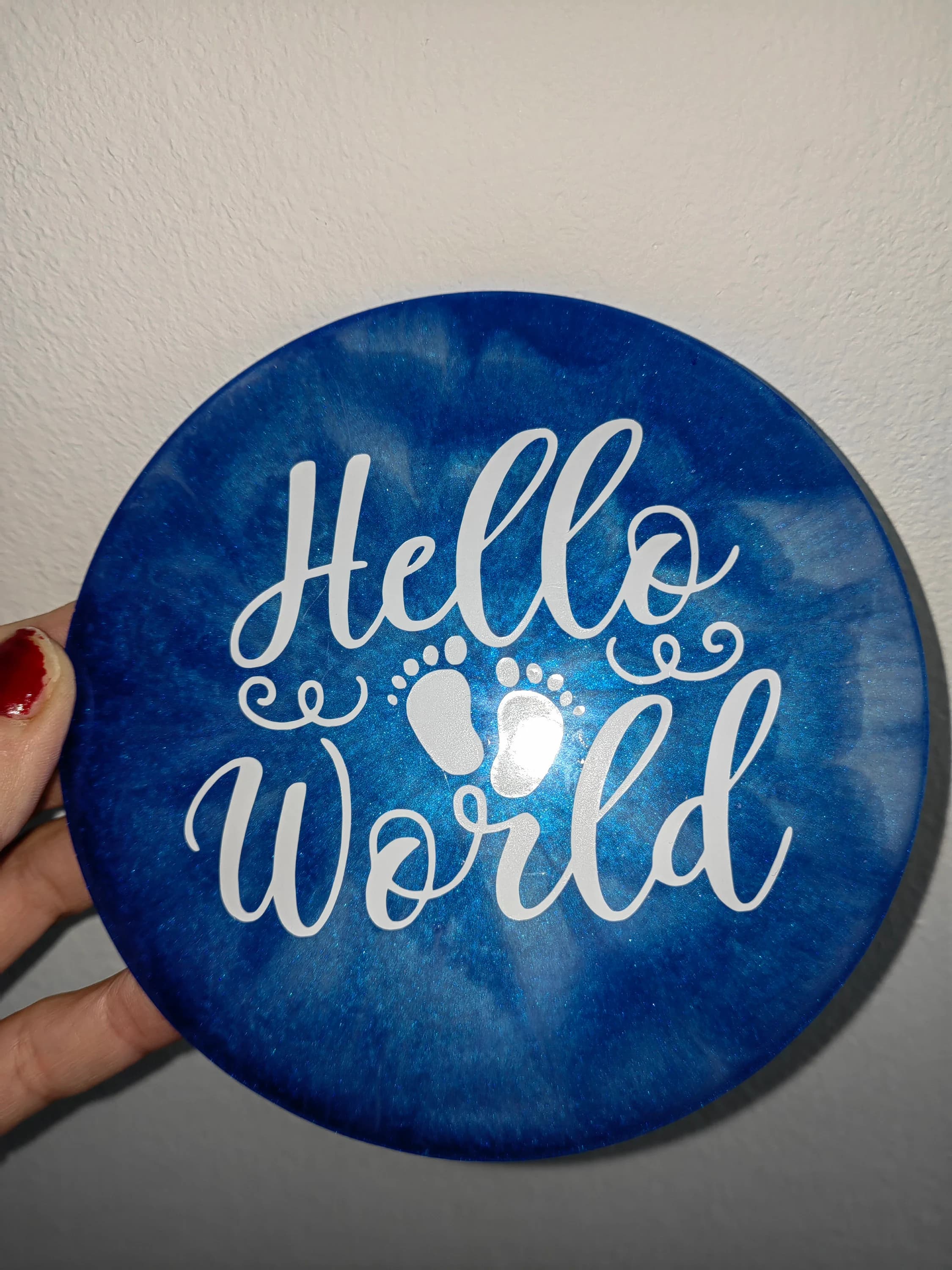 Resin deko | Baby Deko | Baby wanddeko | hello world | Geschenk | Babygeschenk | Baby shower | babyparty | Geschenkidee | Geburt | Weihnacht