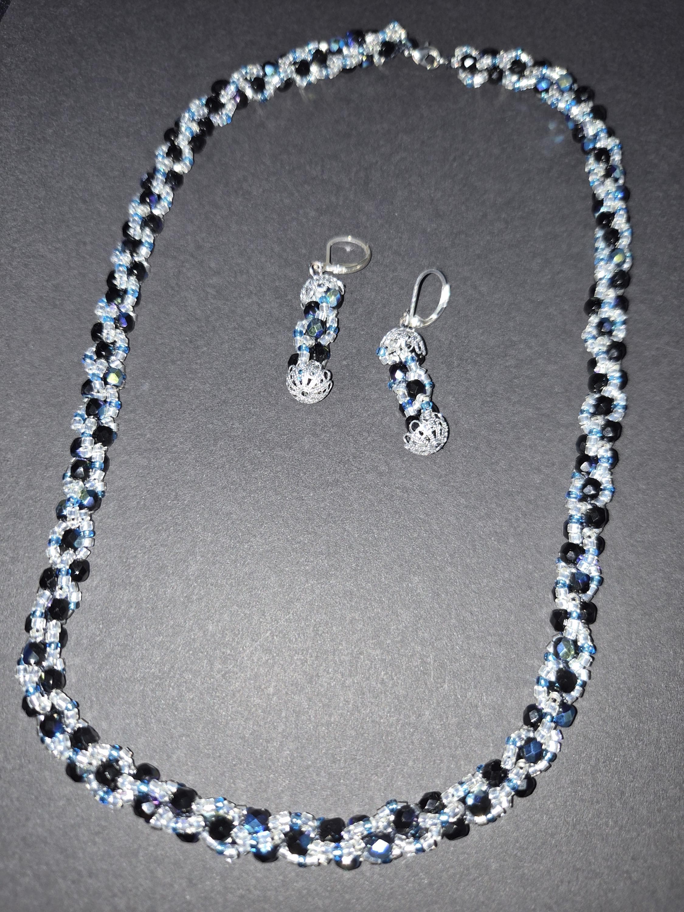 Handmade perlenkette inkl ohrringe | unikat | perlenkette-set | ohrringe-set | perlenschmuck - image 2