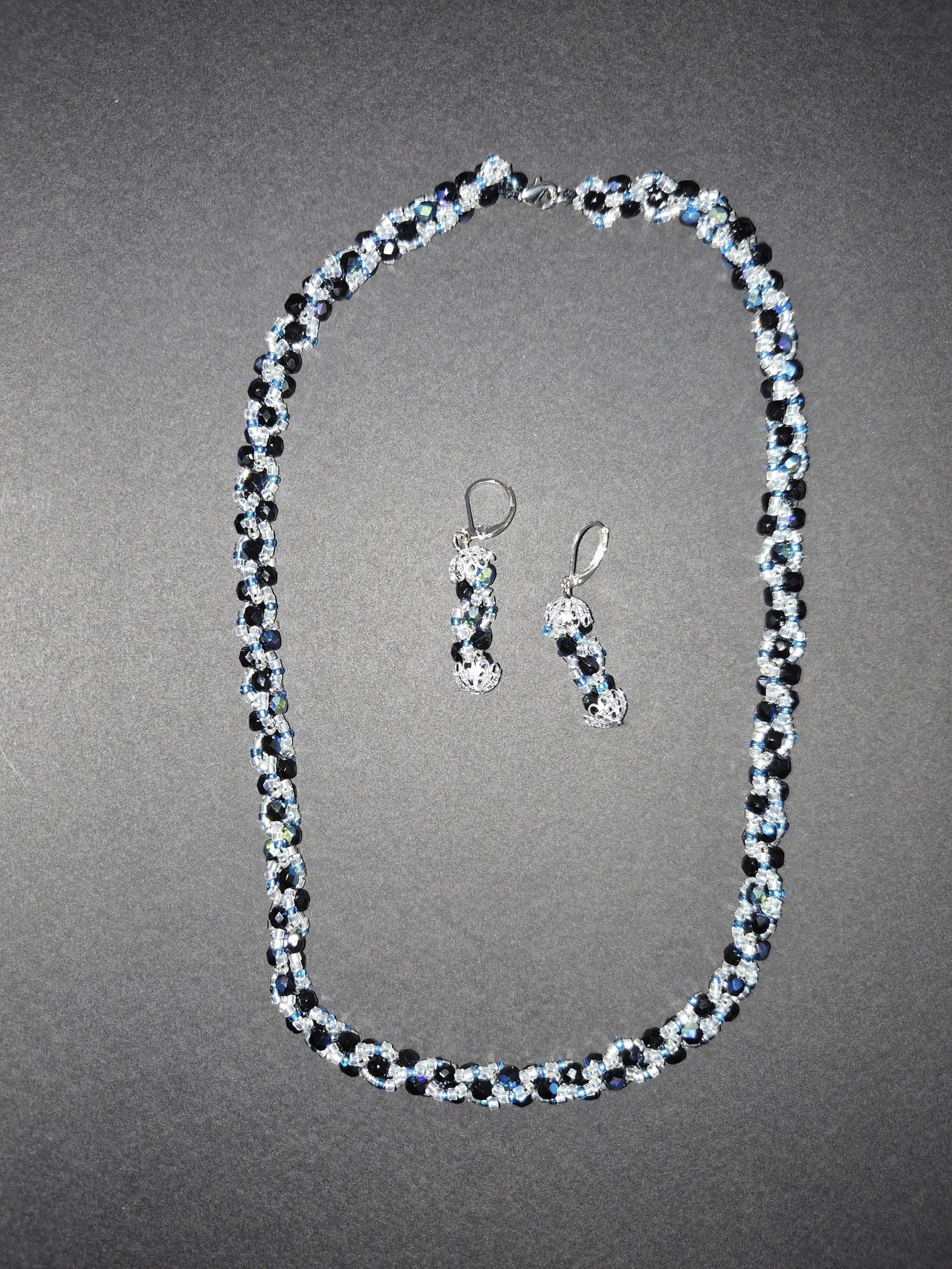 Handmade perlenkette inkl ohrringe | unikat | perlenkette-set | ohrringe-set | perlenschmuck