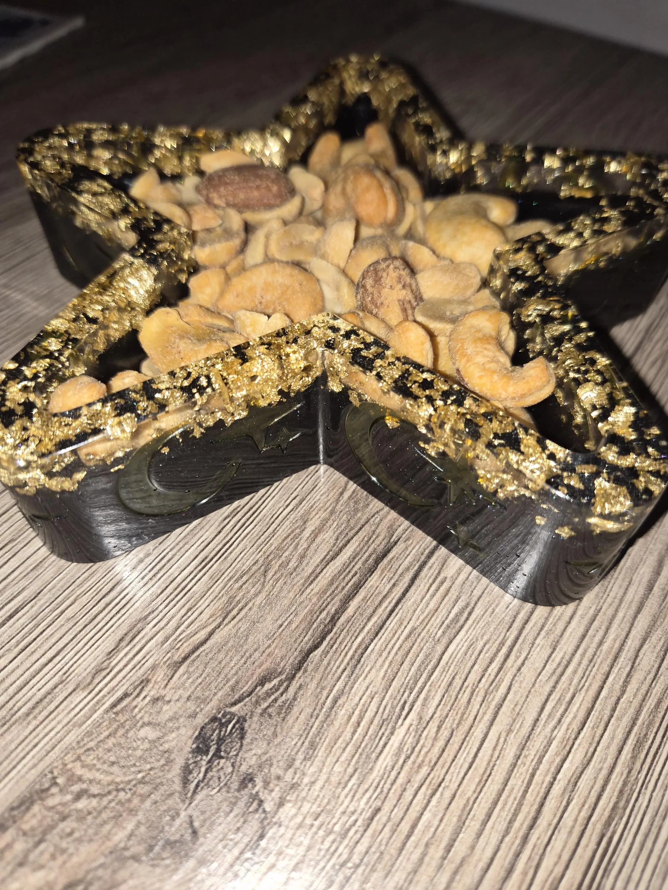 Dattelhalter | ramadan mubarek | ramadandeko | tischdeko | geschenk | Geschenkidee | tabledeco | ramadanschale | resin | Mond/Stern | dates - image 2
