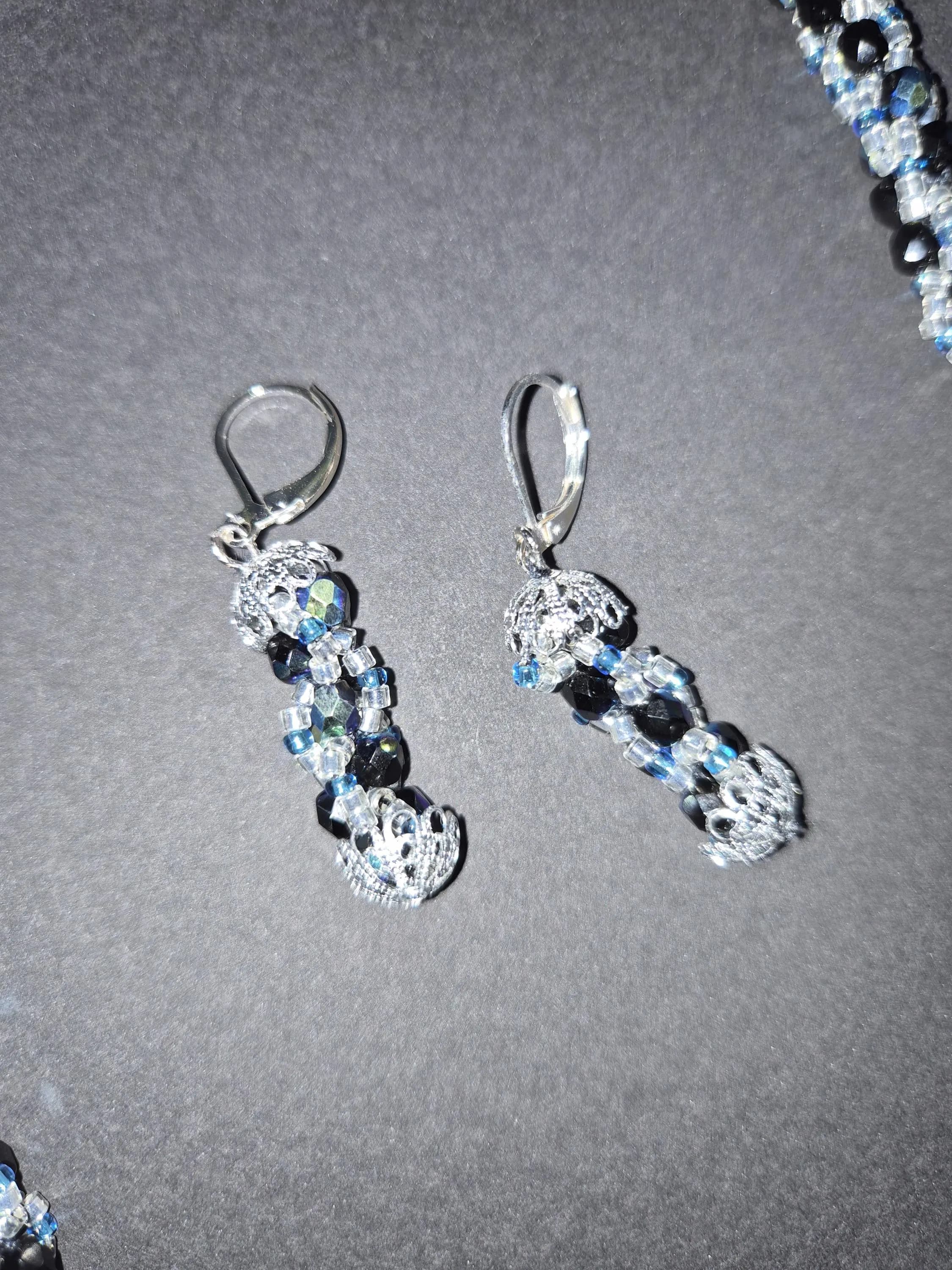 Handmade perlenkette inkl ohrringe | unikat | perlenkette-set | ohrringe-set | perlenschmuck - image 3