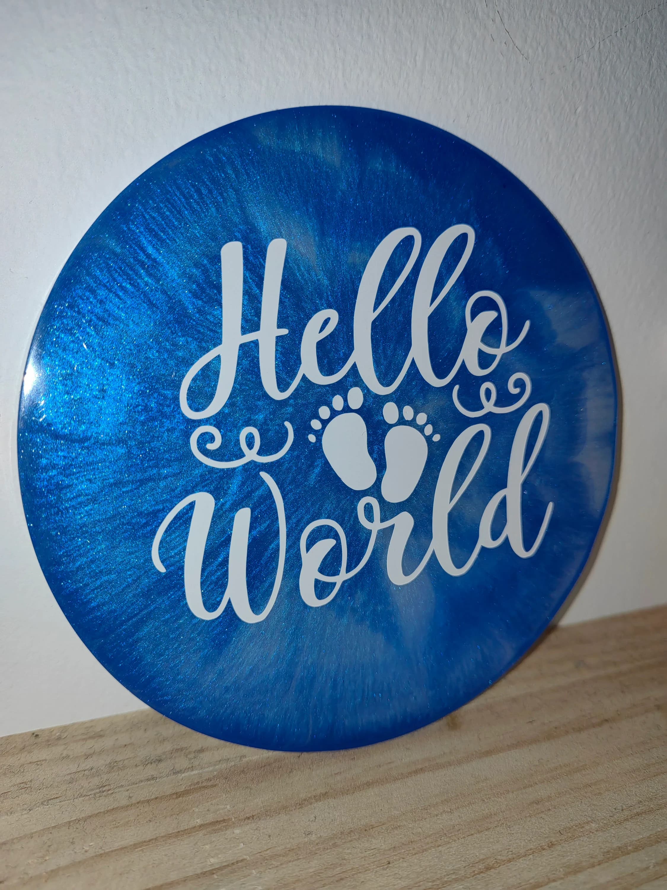 Resin deko | Baby Deko | Baby wanddeko | hello world | Geschenk | Babygeschenk | Baby shower | babyparty | Geschenkidee | Geburt | Weihnacht - image 2