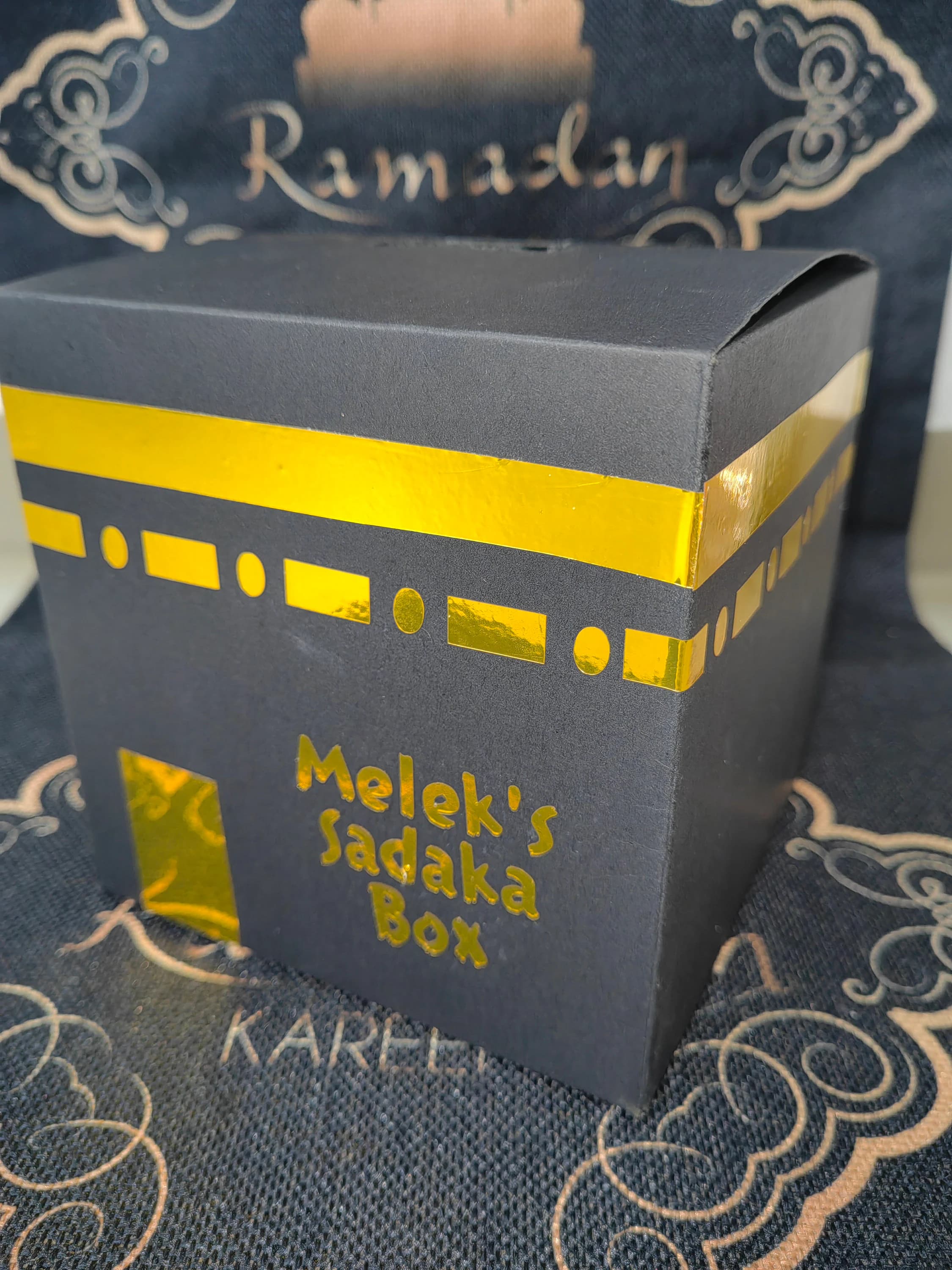 Handmade sadaqah box für Kinder | geldsparen | kaaba box | Mekka box | sadaka box | Personalisierbar | selbstbasteln