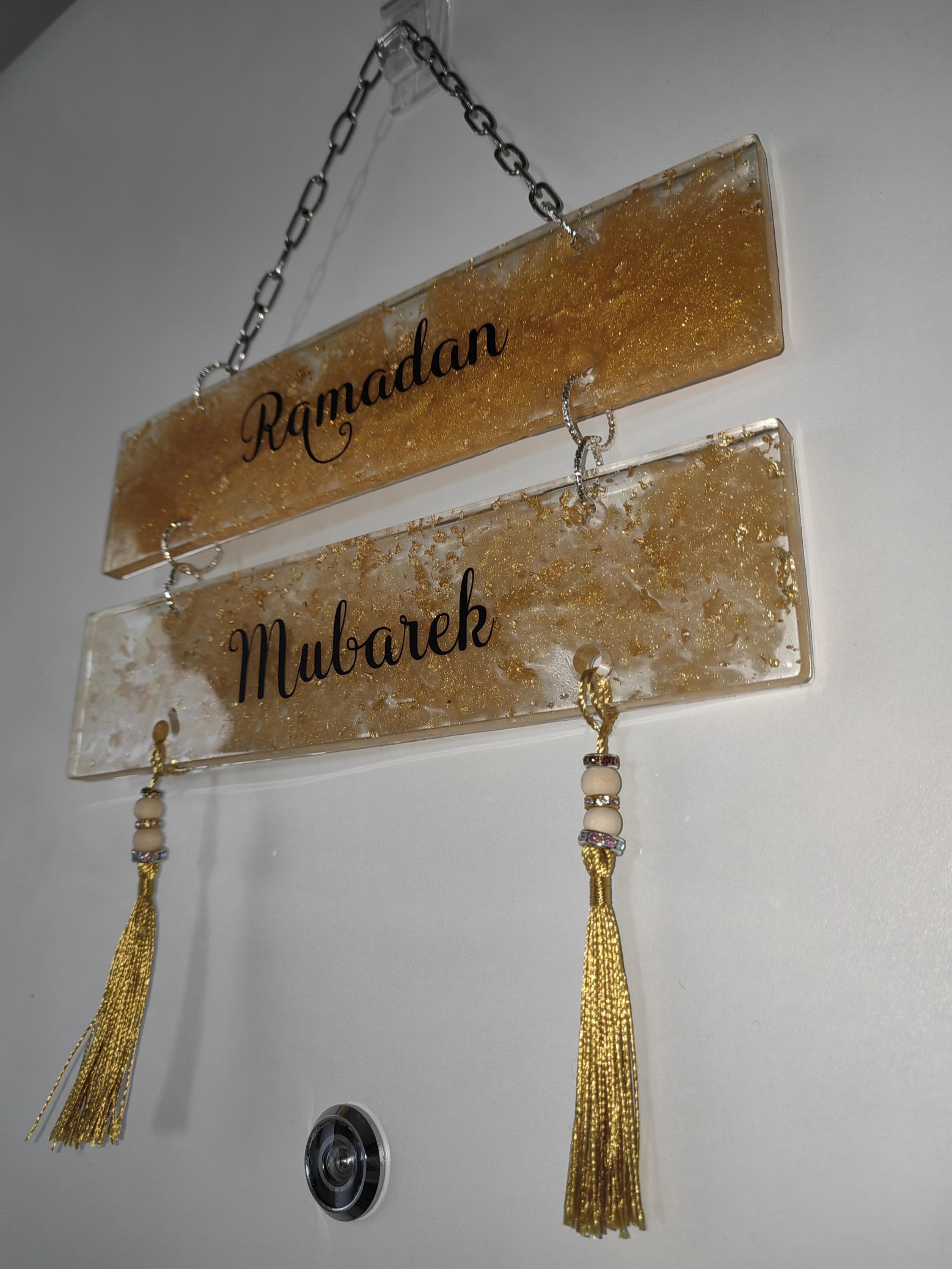 Ramadan | Eid | ramadan mubarek | Eid mubarek | Türschild | Türdeko | sign | Dekorationen | resin | resindeko | Namensschild tür