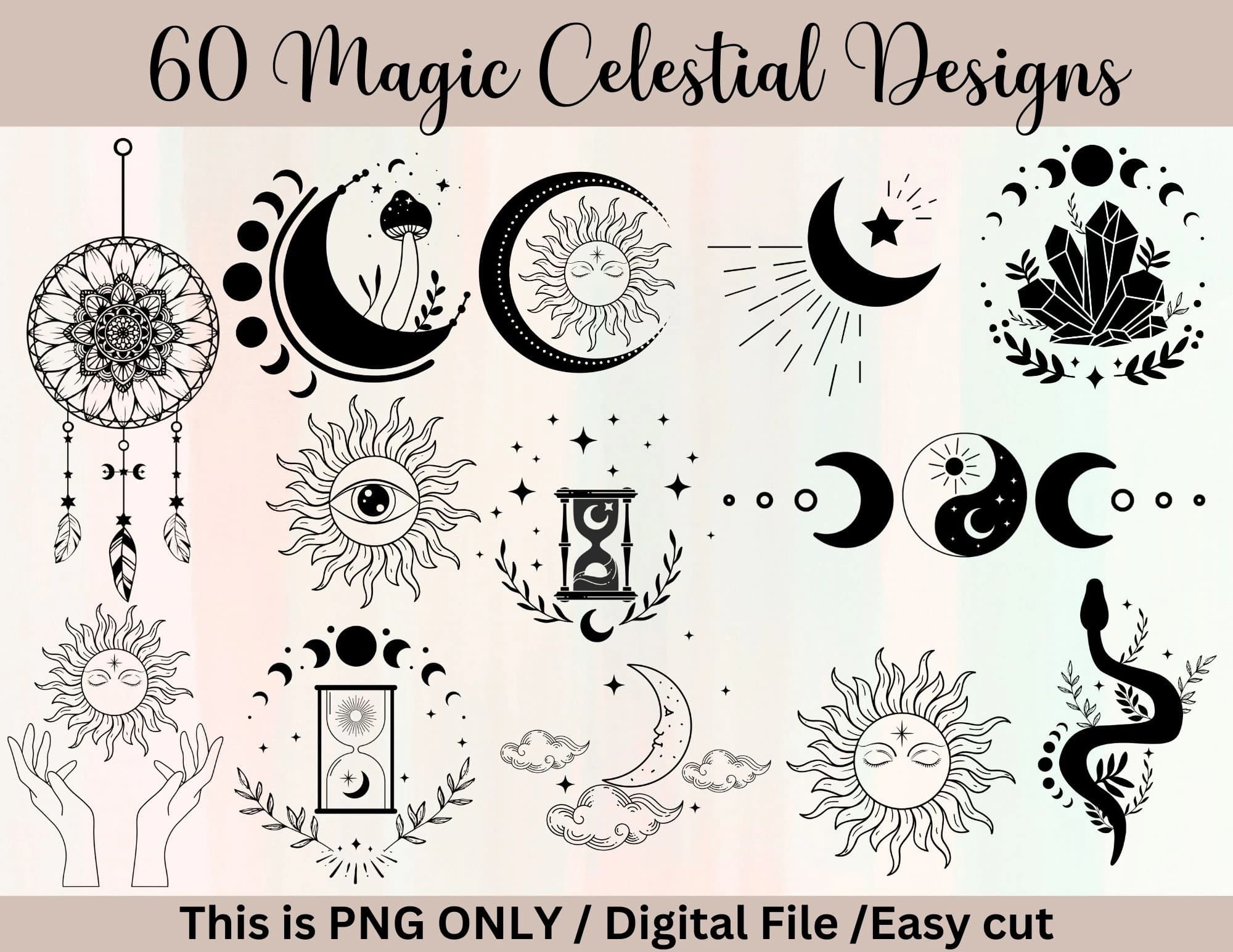Magic and Celestial Png bundle, celestial bundle PNG ,celestial girls png,magic bundle, celestial moon png,tarot cards png, Astrology png