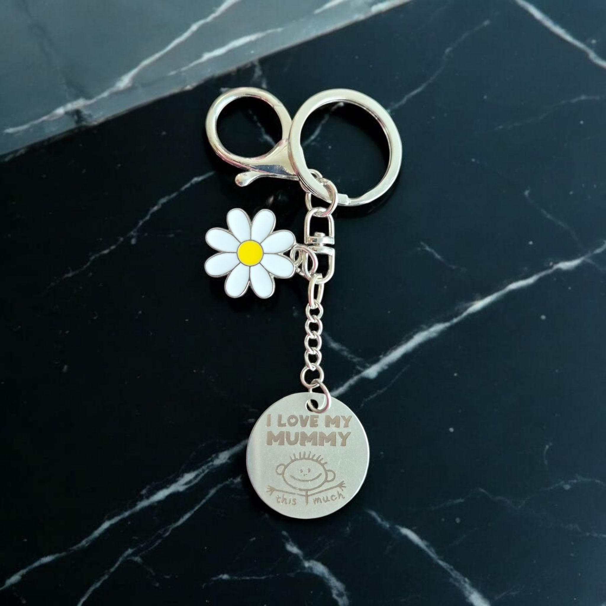 I Love My Mummy" Keychain with Daisy Charm | Mother’s Day Gift | Cute Keychain for Mum | Small Gift for Mom | Mother’s Day Keyring - image 5