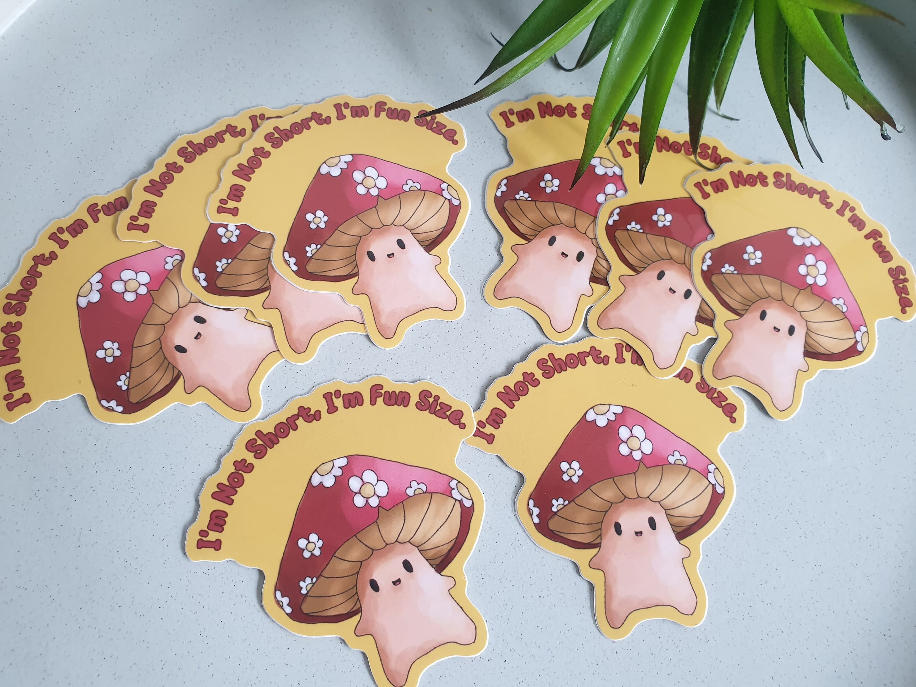 Funny Mushroom Vinyl Sticker - 'Fun Size' Waterproof Decal - image 3