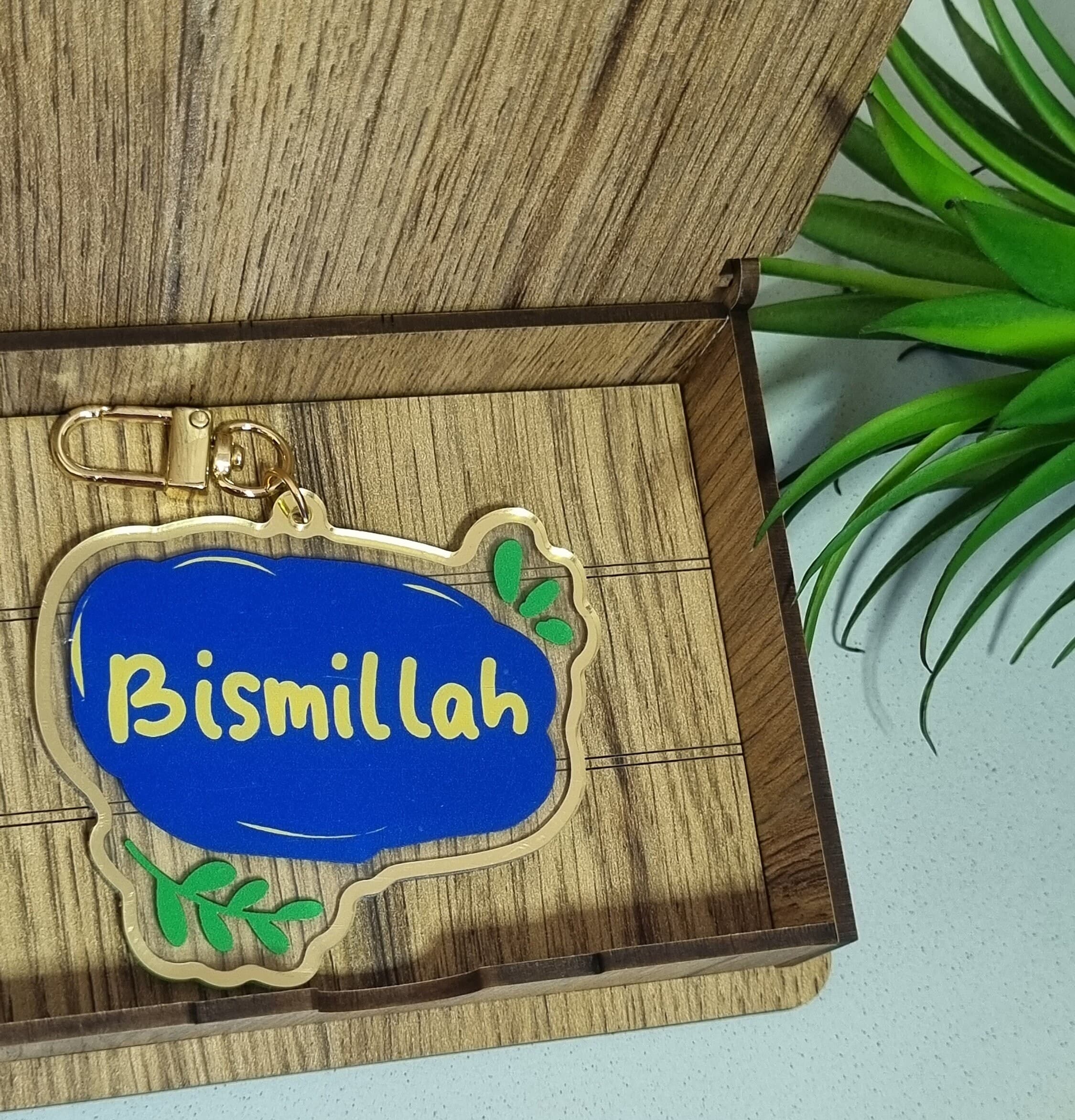 Blue Bismillah Keychain: Muslim Gift, Bag Charm - image 4
