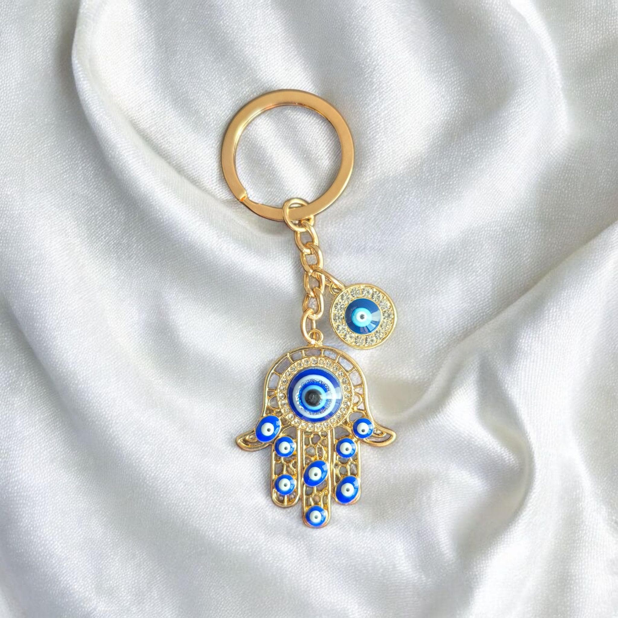 Hamsa Hand Keychain: Evil Eye Protective Amulet, Boho Spiritual Charm - image 3